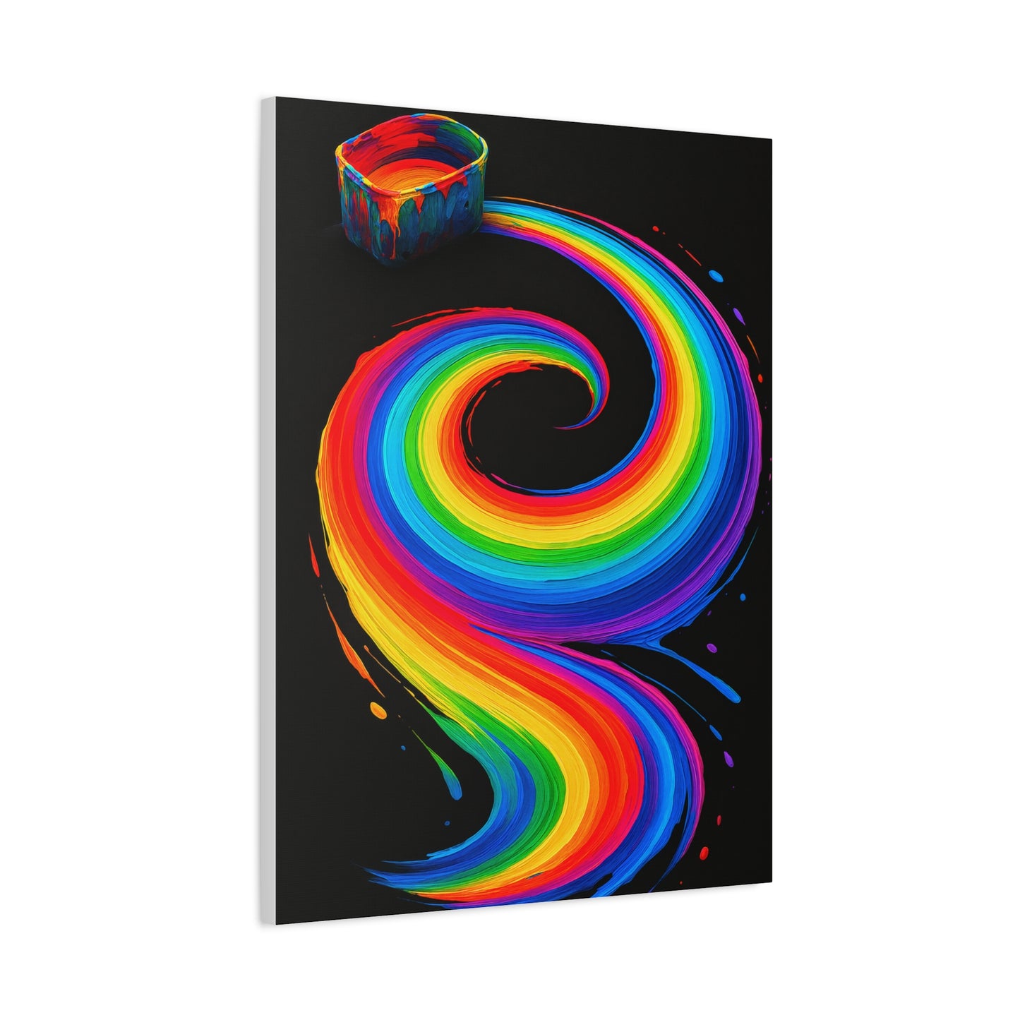 Vibrant Rainbow Canvas Wall Art - Melt Design