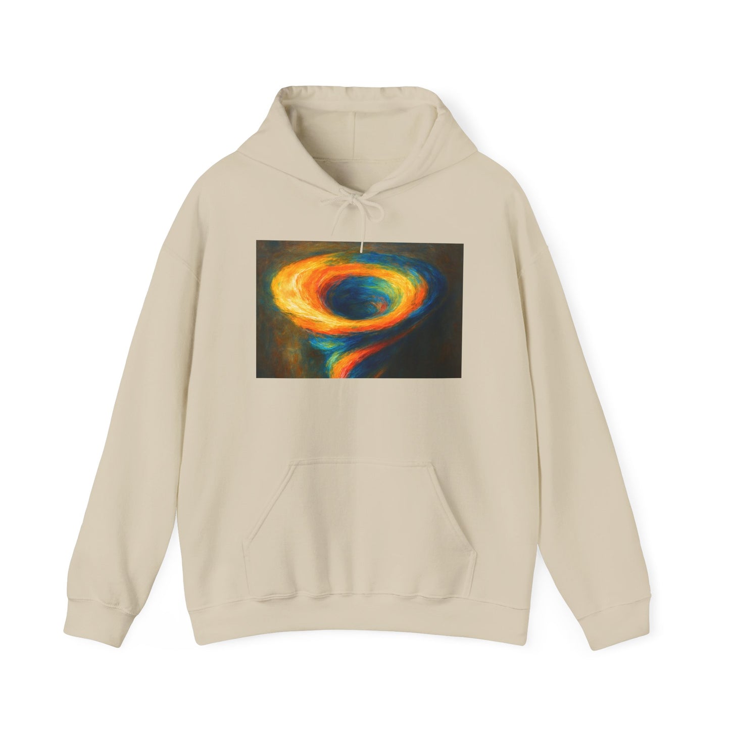 Colorful Whirlwind Unisex Hoodie - Cyclone Design