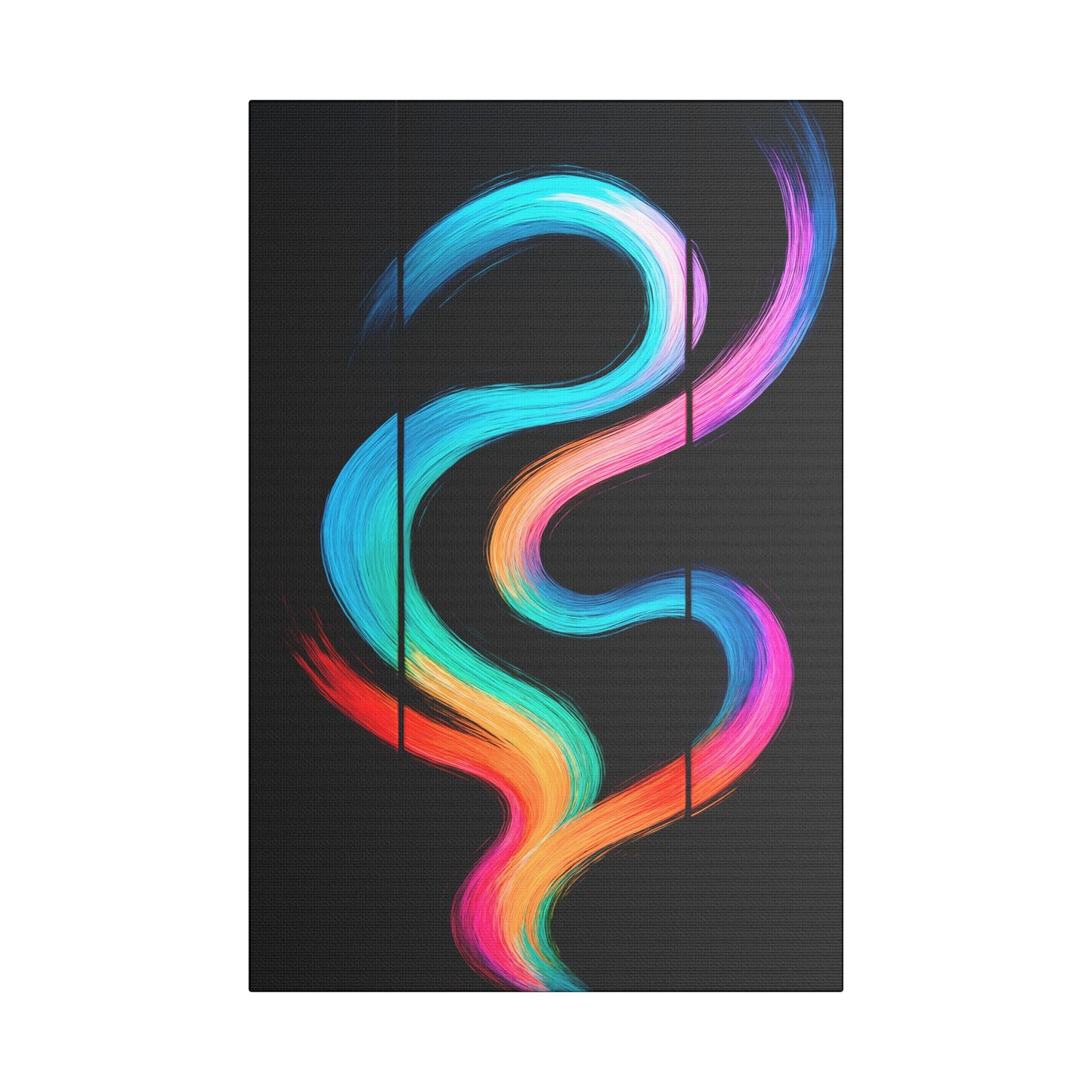 Stretched Canvas Colorful Abstract Wall Decor - Weave Design