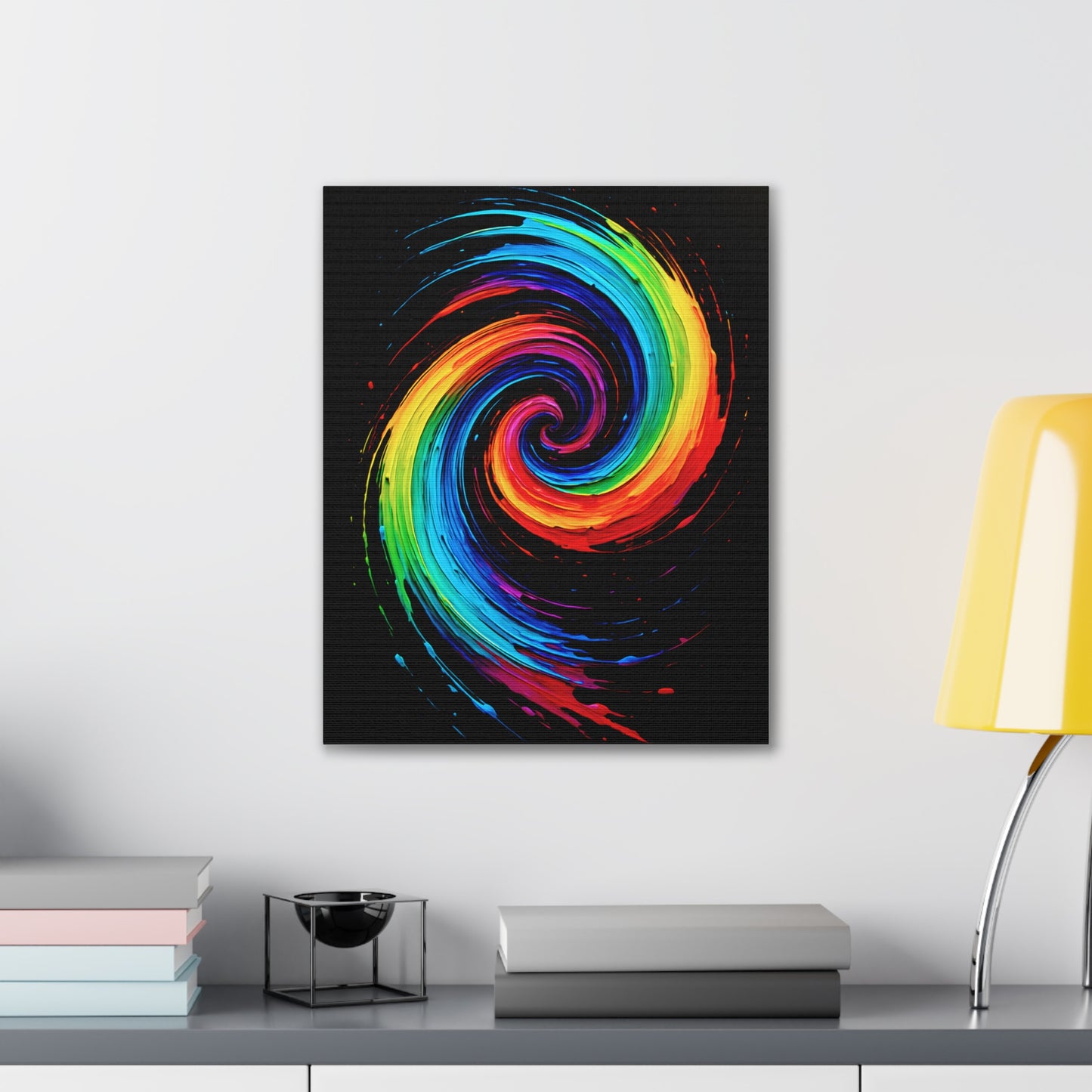 Colorful Swirl Canvas Art - Cyclone Design