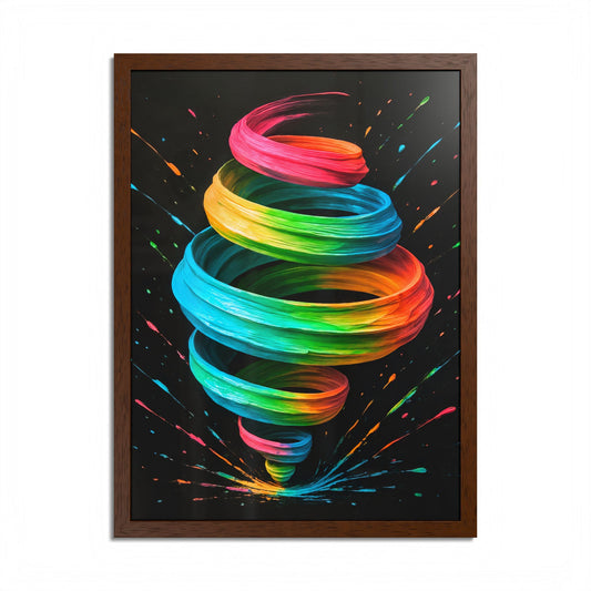 Modern Decor Swirl Colorful Wall Art - Cyclone Design