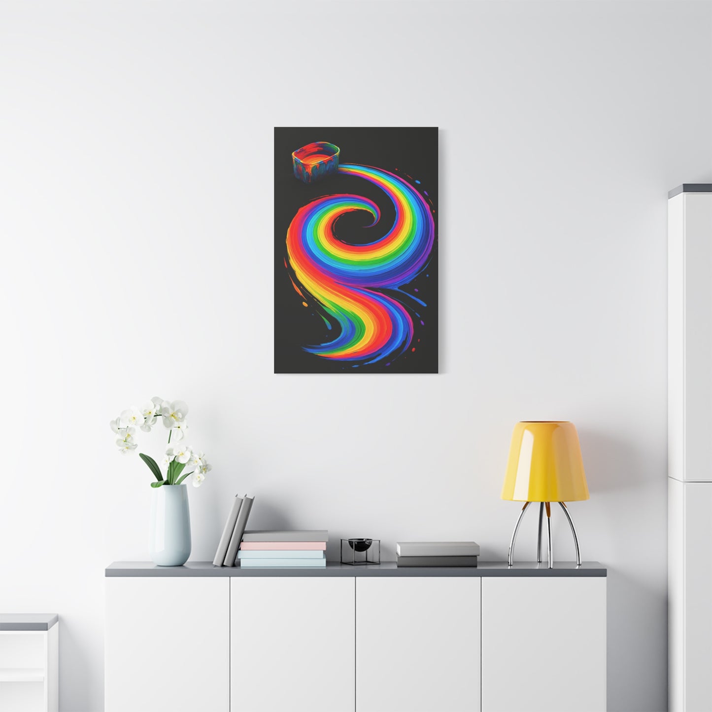 Vibrant Rainbow Canvas Wall Art - Melt Design