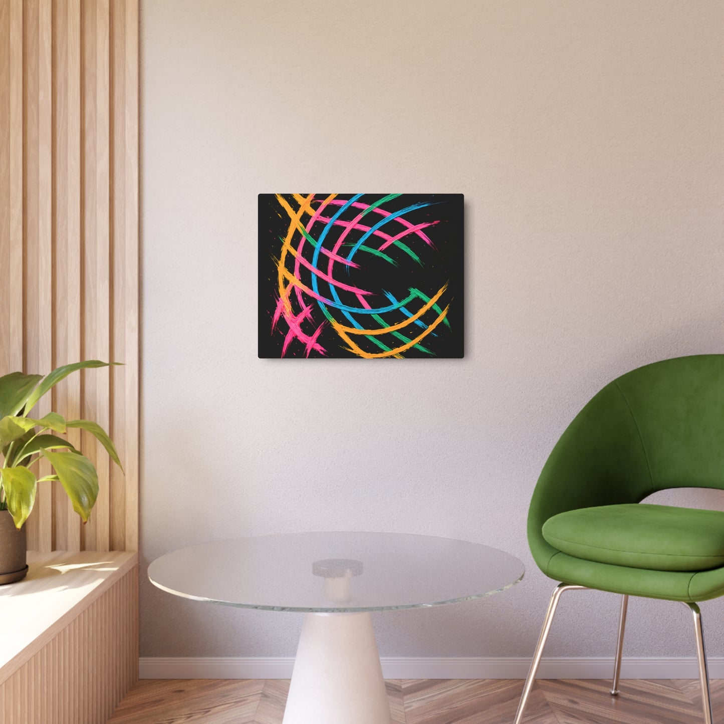 Colorful Wall Décor Metal Art - Weave Design