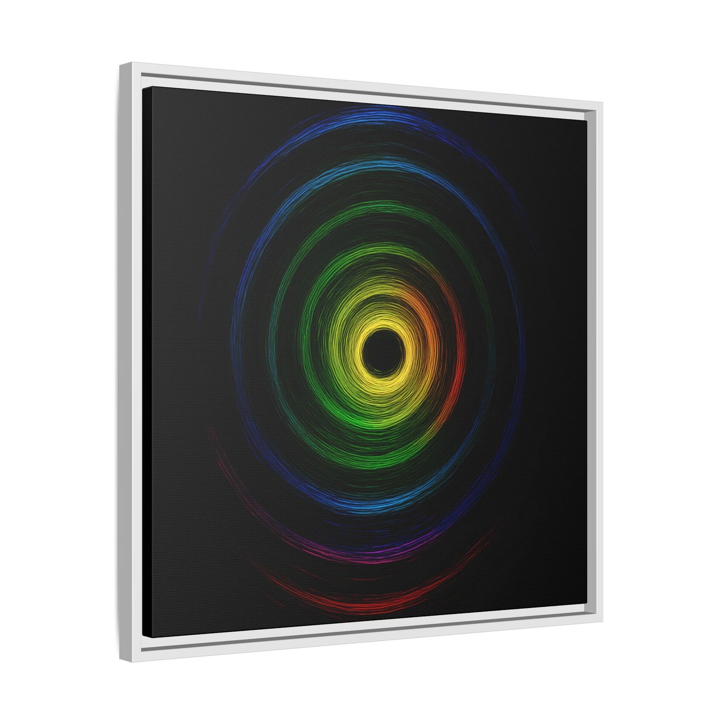 Framed Colorful Ripple Art Print - Cyclone Design