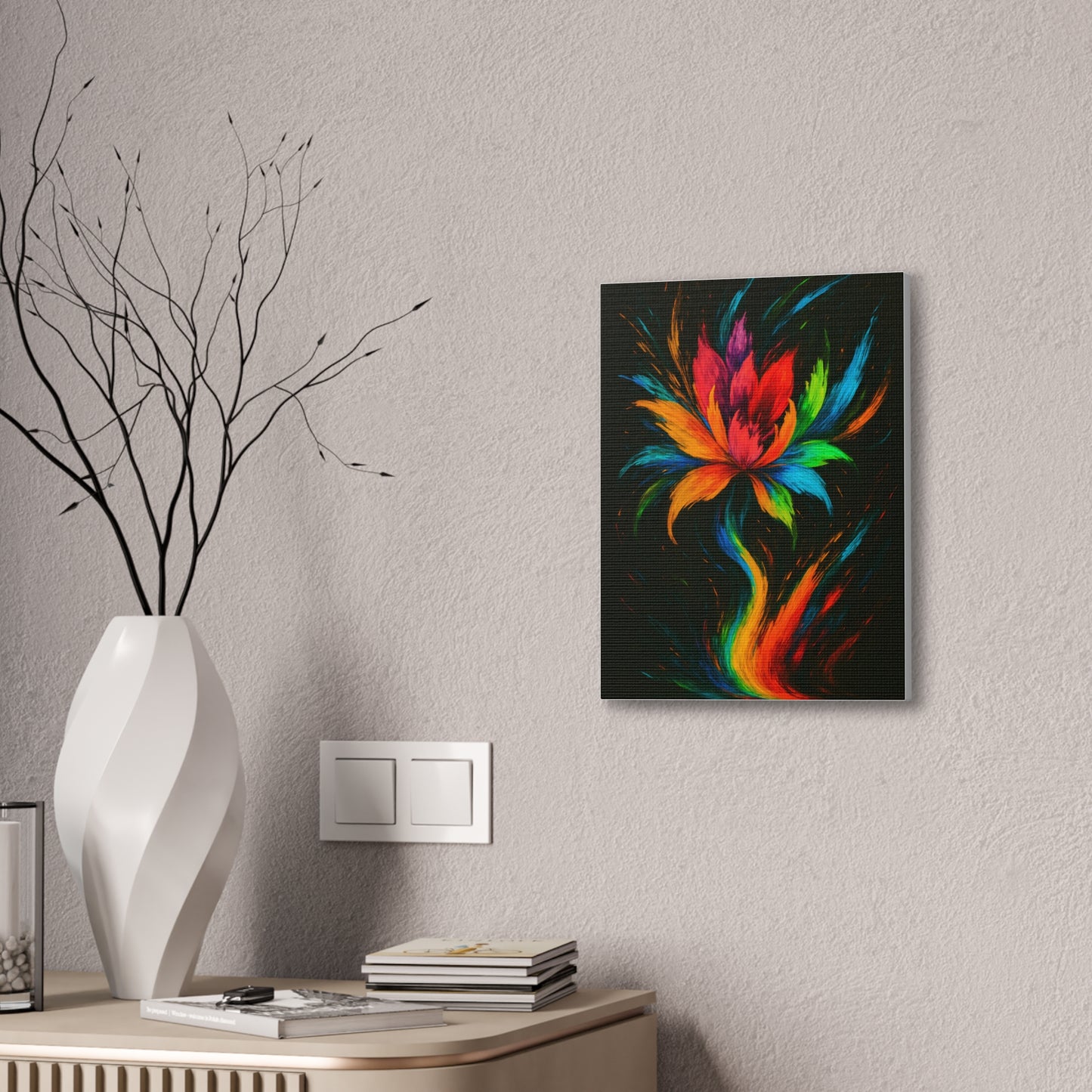 Vibrant Floral Canvas Art - Melt Design