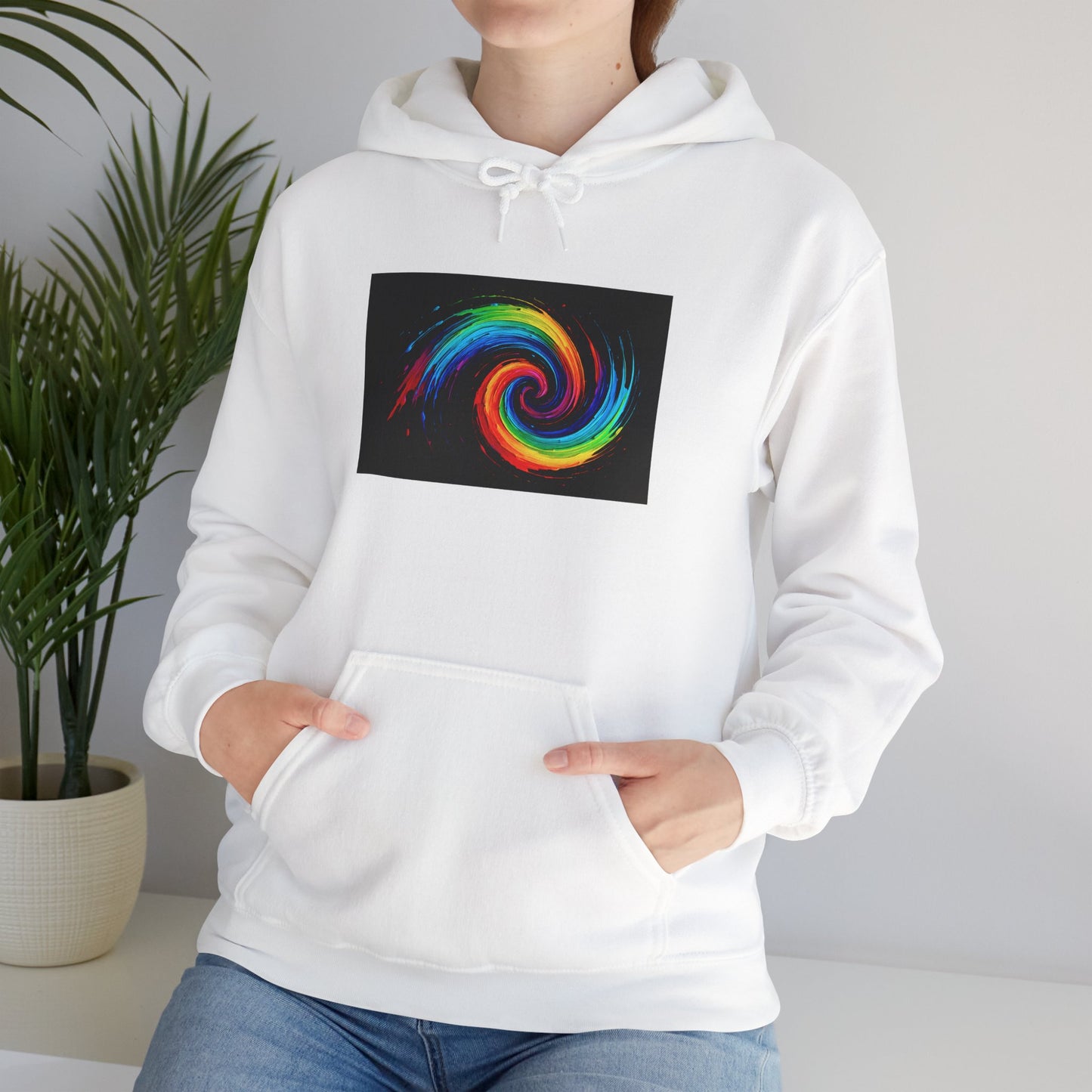 Colorful Swirl Hooded Sweatshirt - Cyclone Design