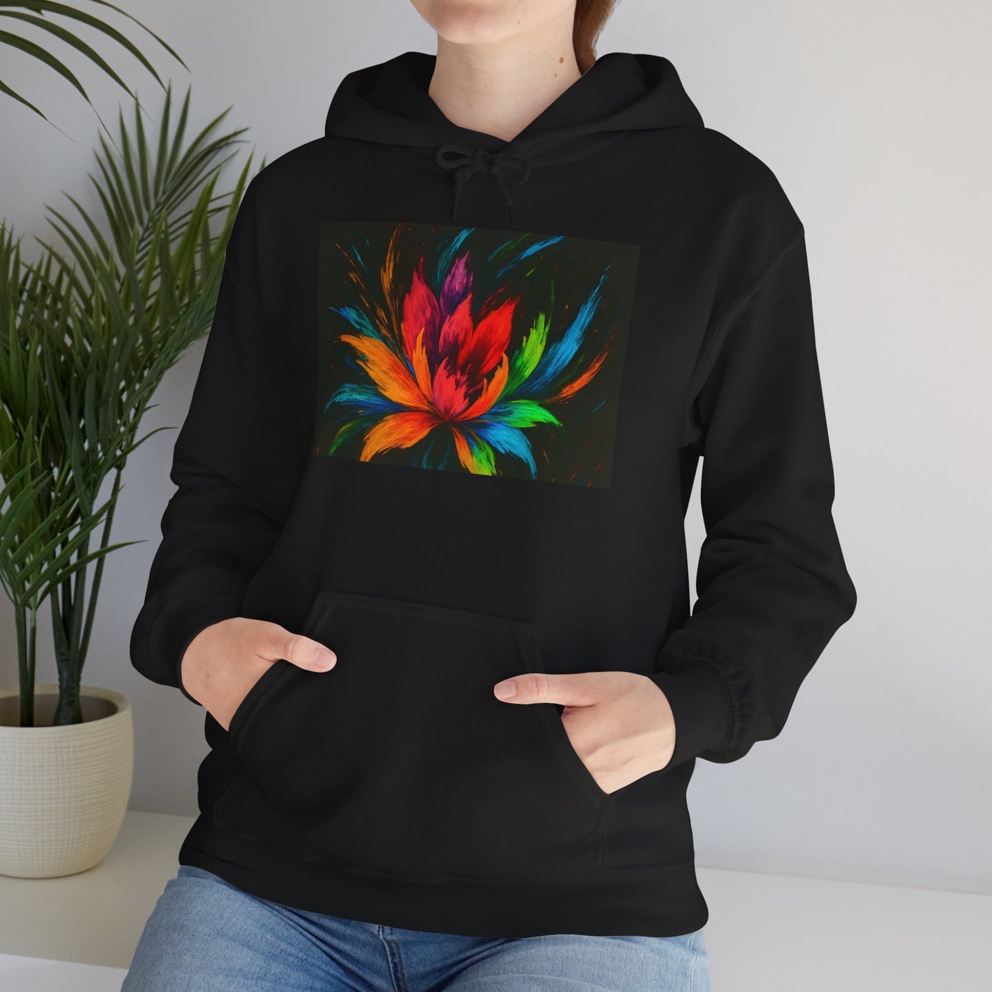 Colorful Lotus Hooded Sweatshirt - Melt Design