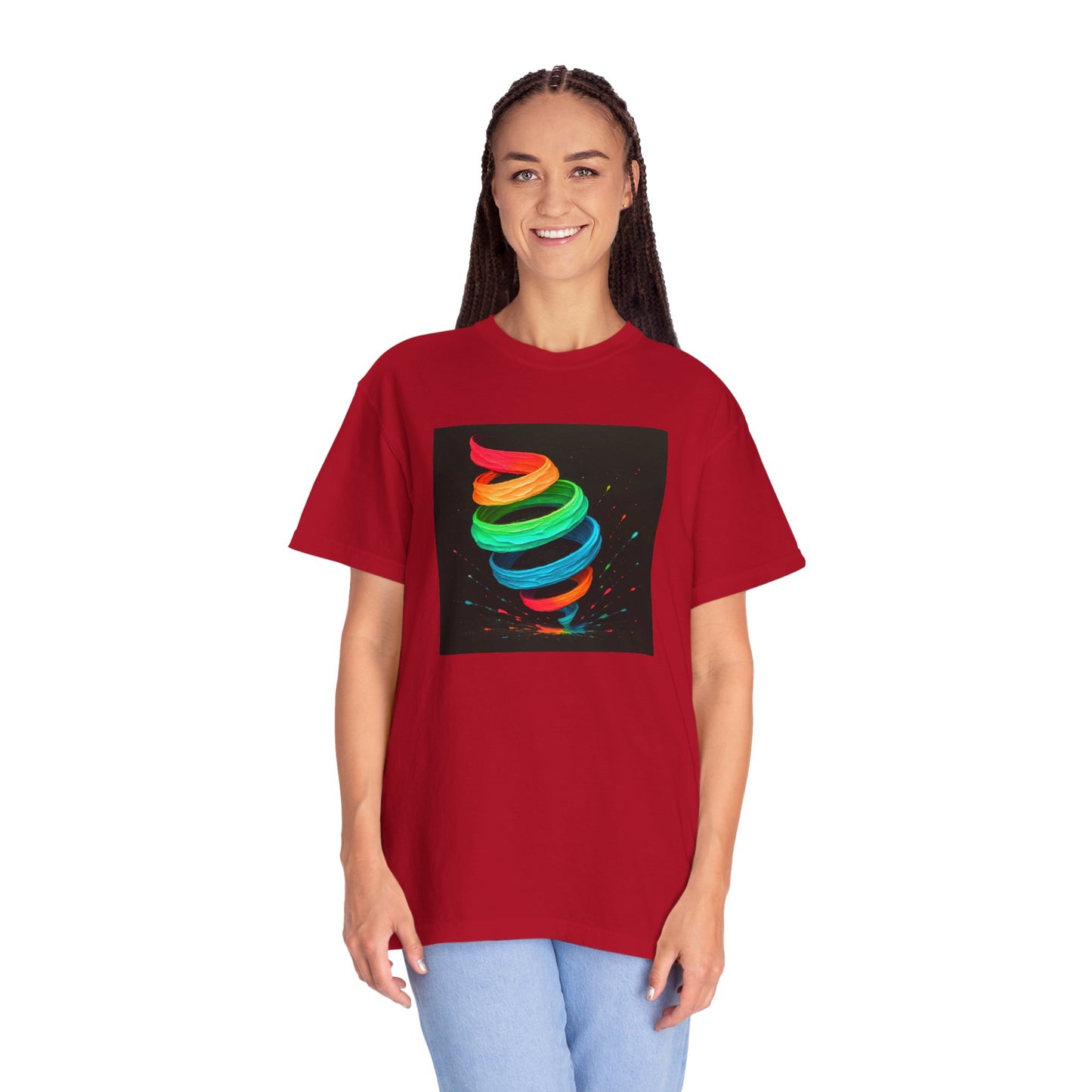Colorful Swirl Unisex T-Shirt - Cyclone Design