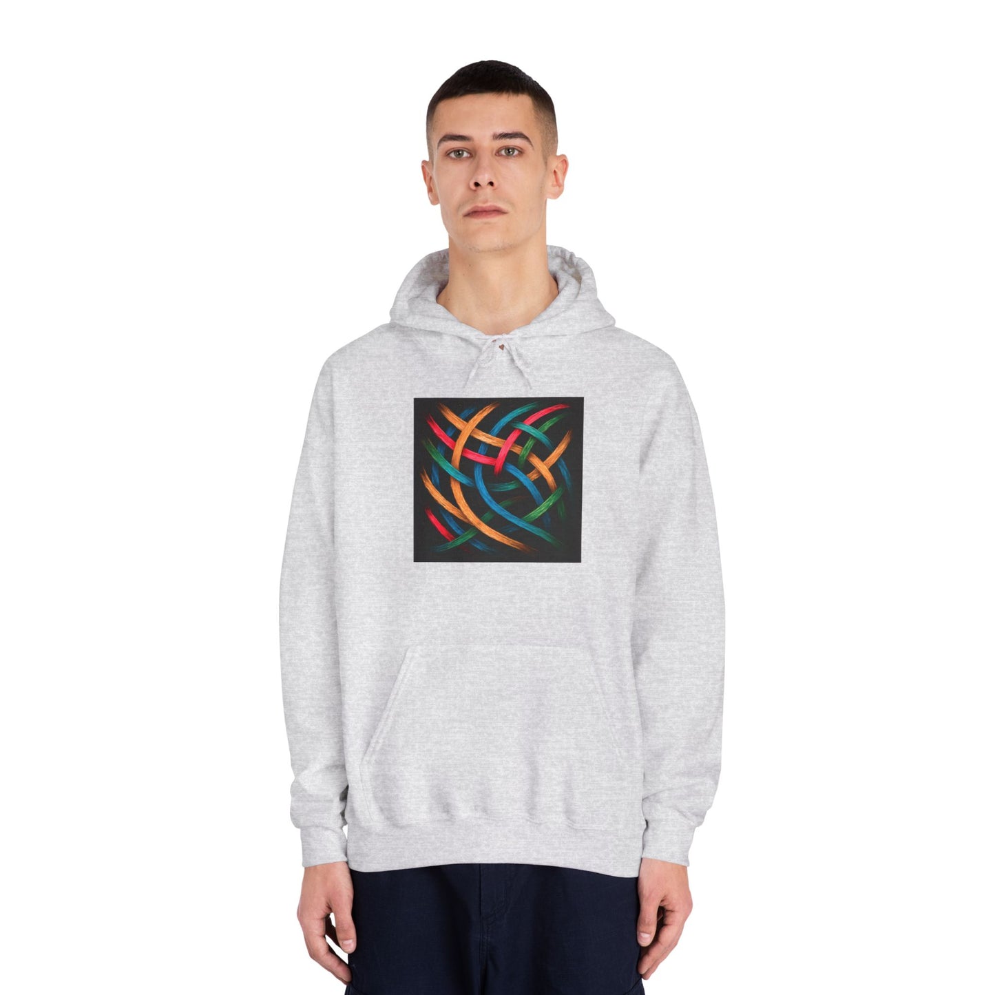 Unisex Comfort Abstract Hoodie - Weave Design