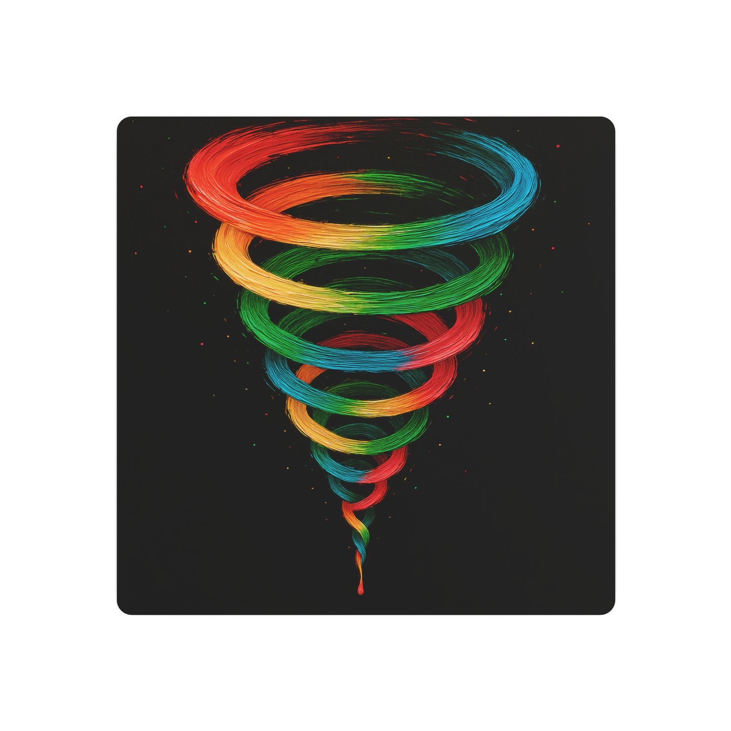 Vibrant Tornado Metal Art - Cyclone Design