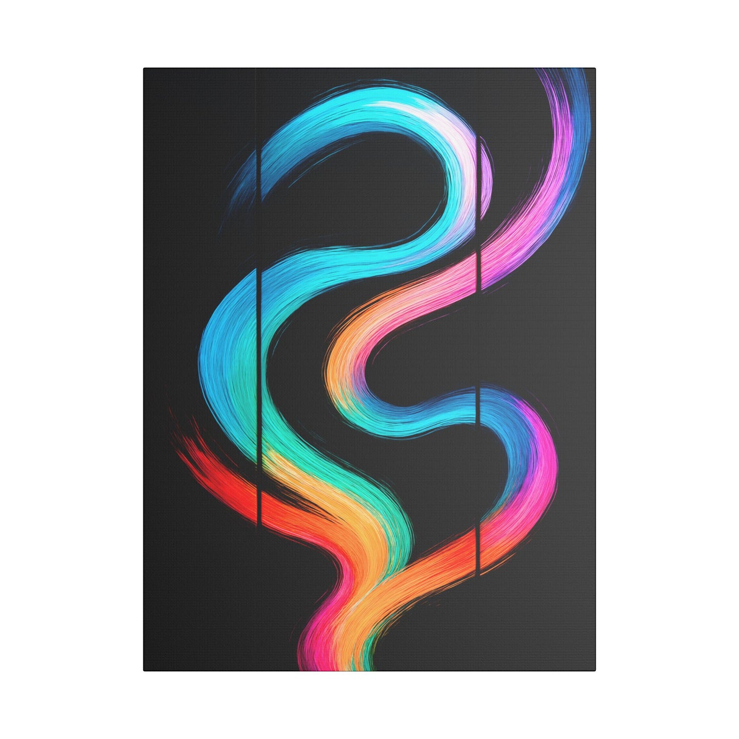 Stretched Canvas Colorful Abstract Wall Decor - Weave Design