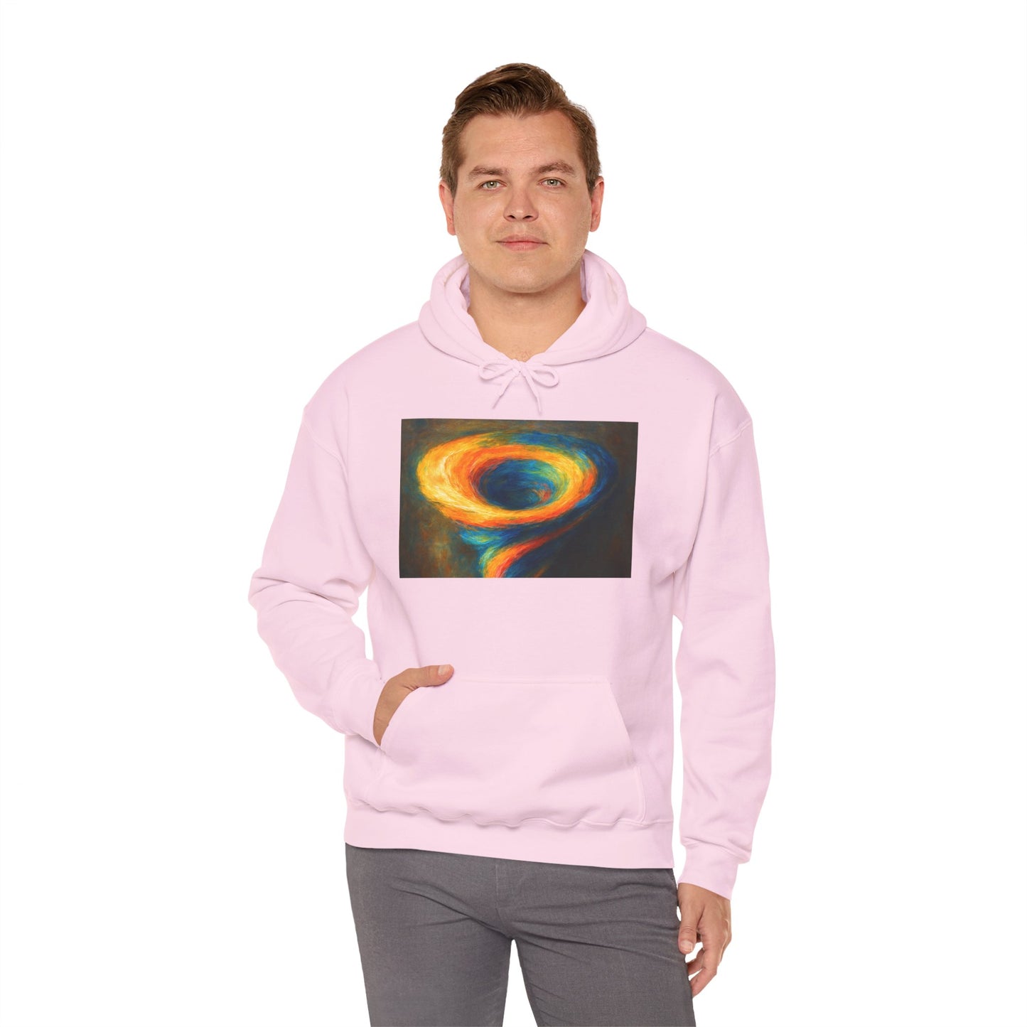 Colorful Whirlwind Unisex Hoodie - Cyclone Design