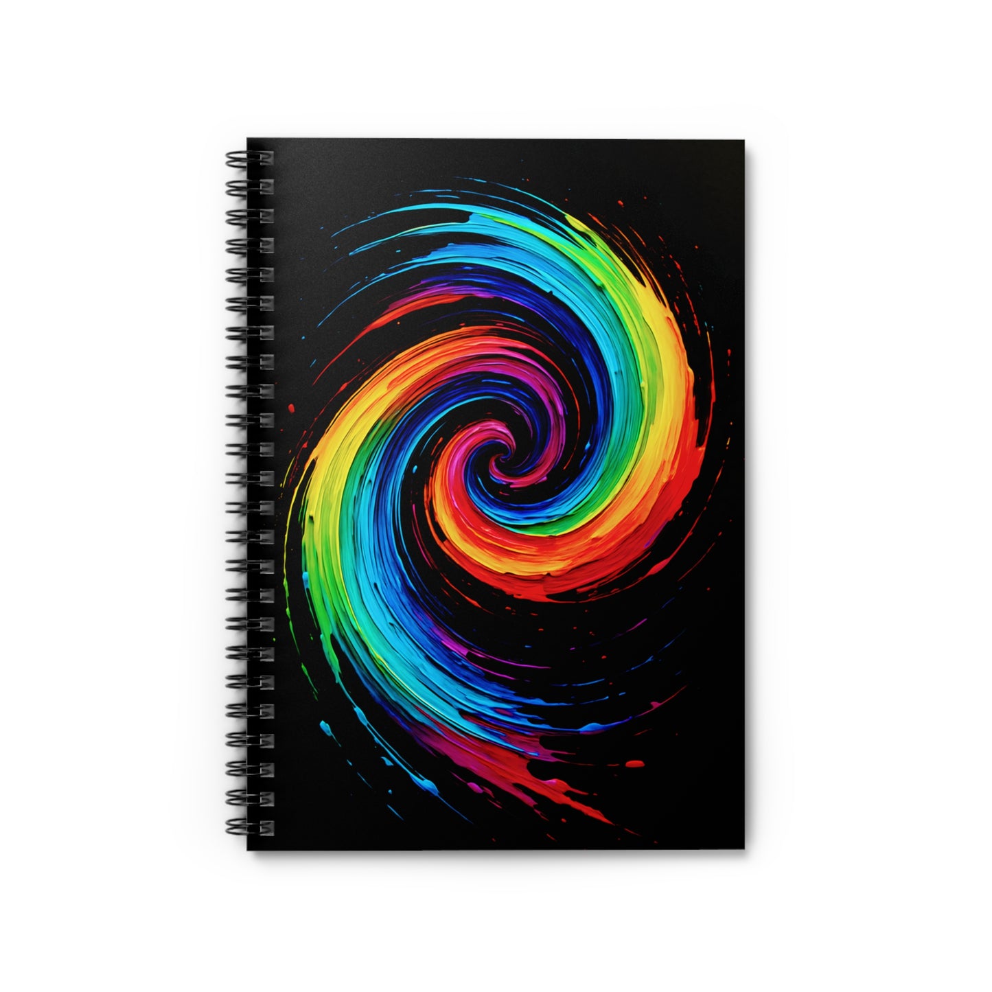 Colorful Spiral Notebook - Cyclone Design