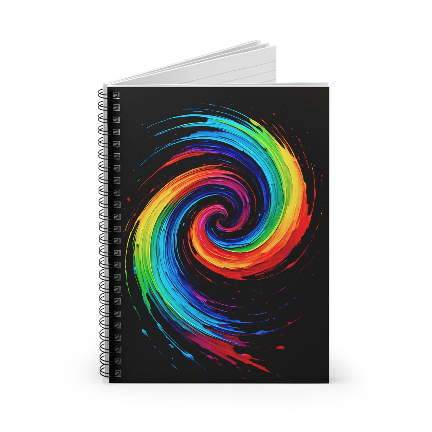 Colorful Spiral Notebook - Cyclone Design
