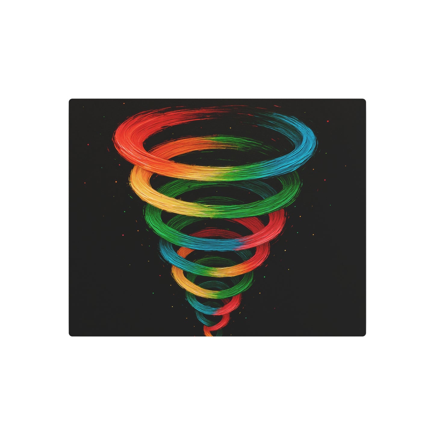 Vibrant Tornado Metal Art - Cyclone Design