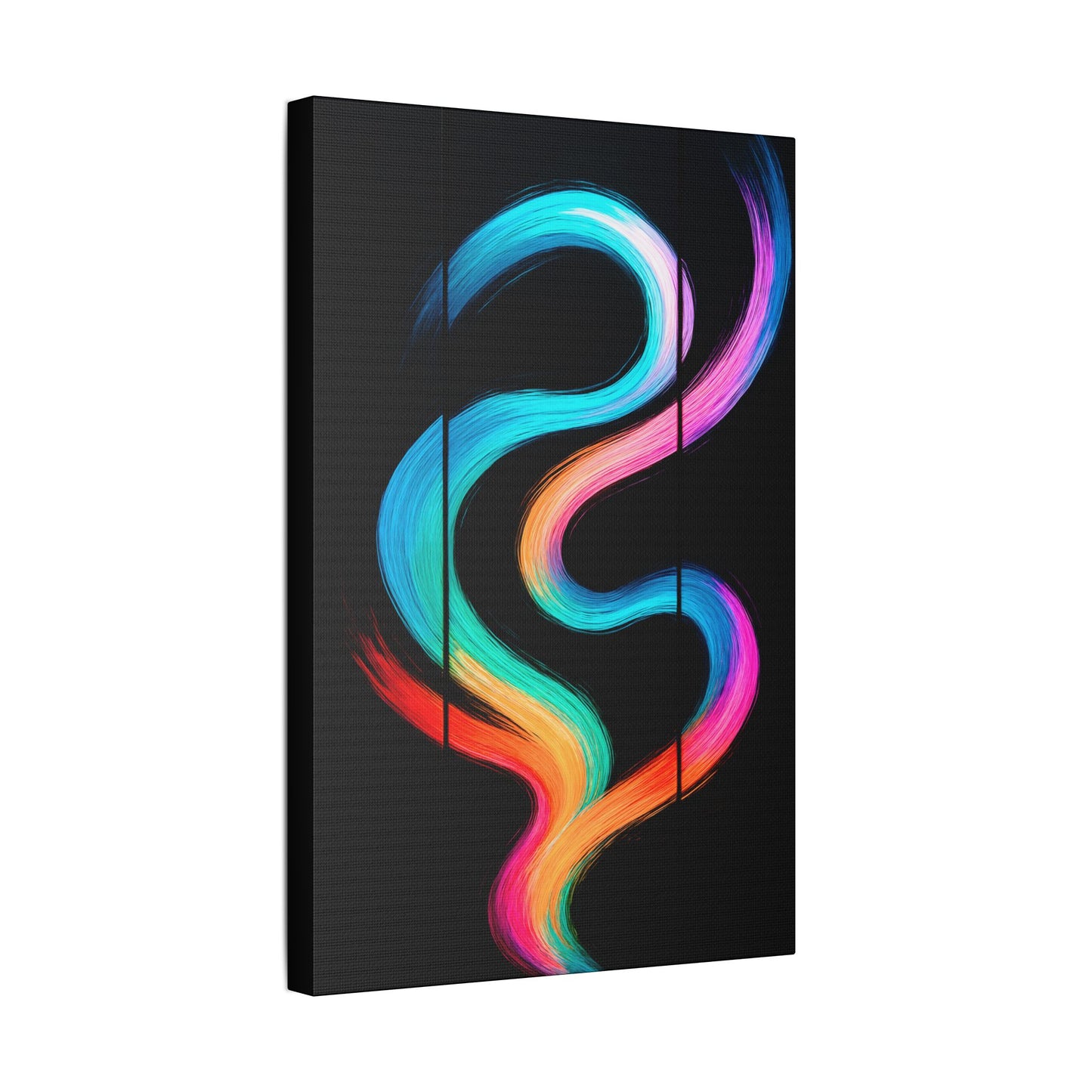 Stretched Canvas Colorful Abstract Wall Decor - Weave Design