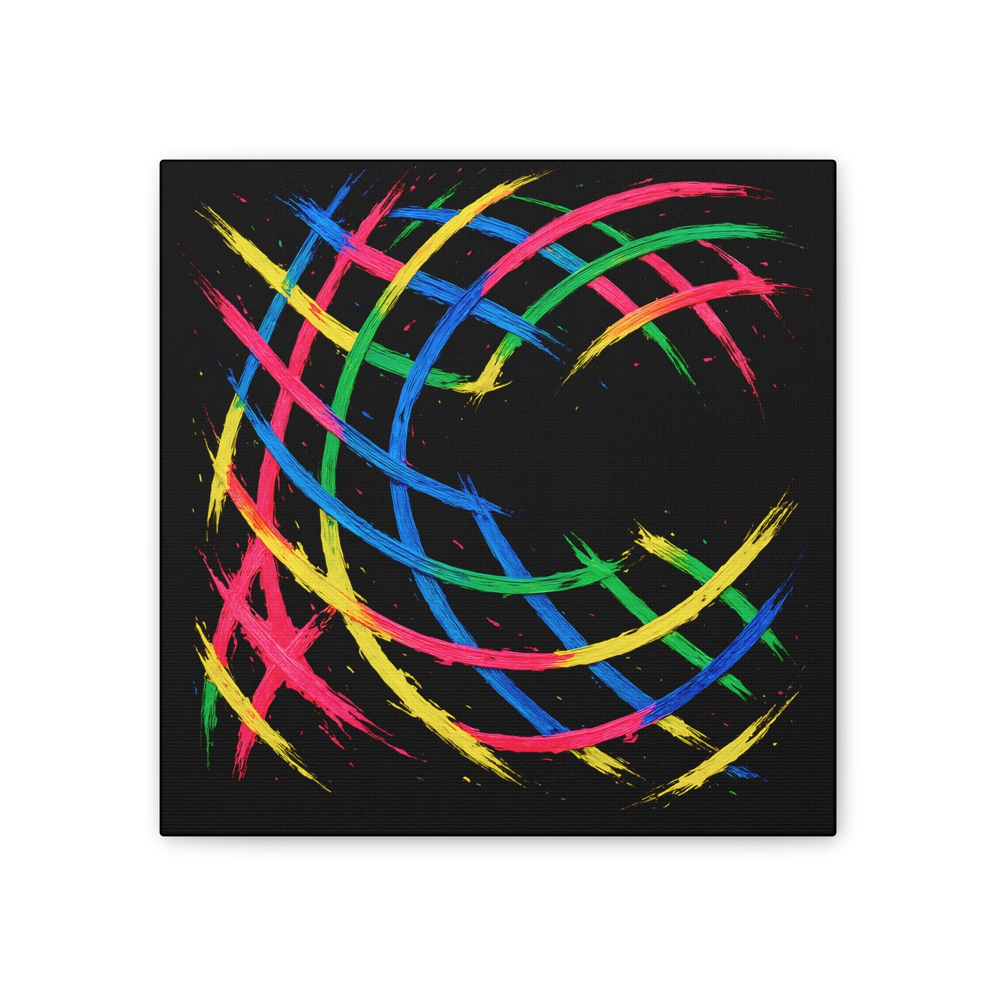 Modern Wall Art Canvas Print - Weave Design
