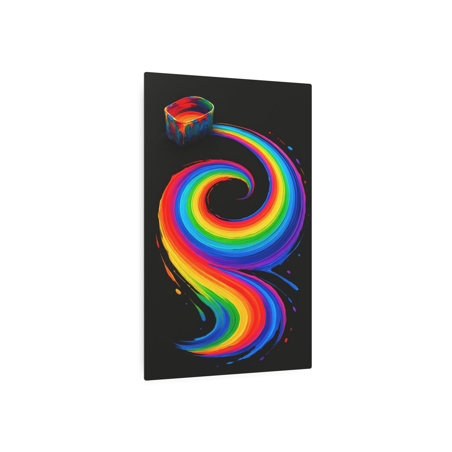 Vibrant Rainbow Metal Art for Home Decor - Melt Design