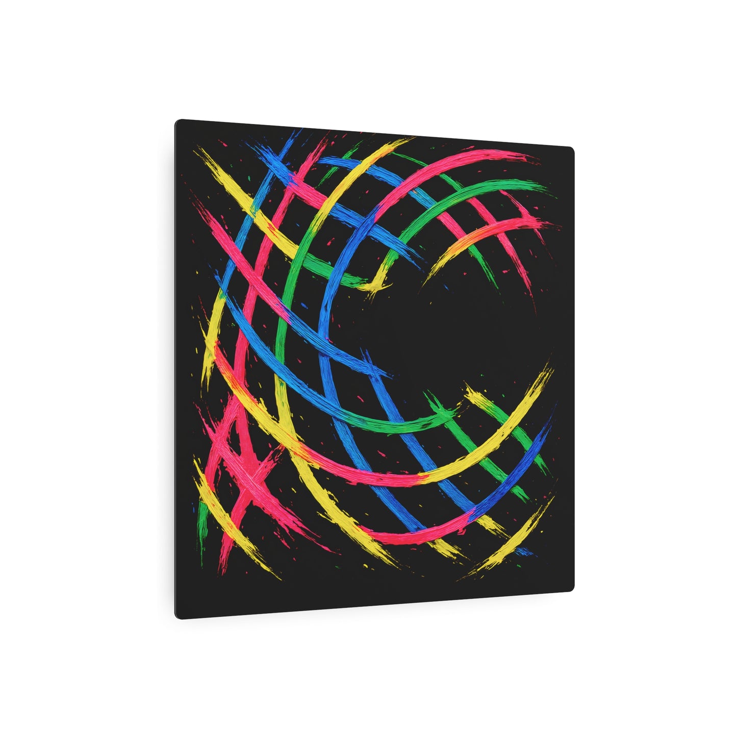 Vibrant Abstract Metal WallArt - Weave Design