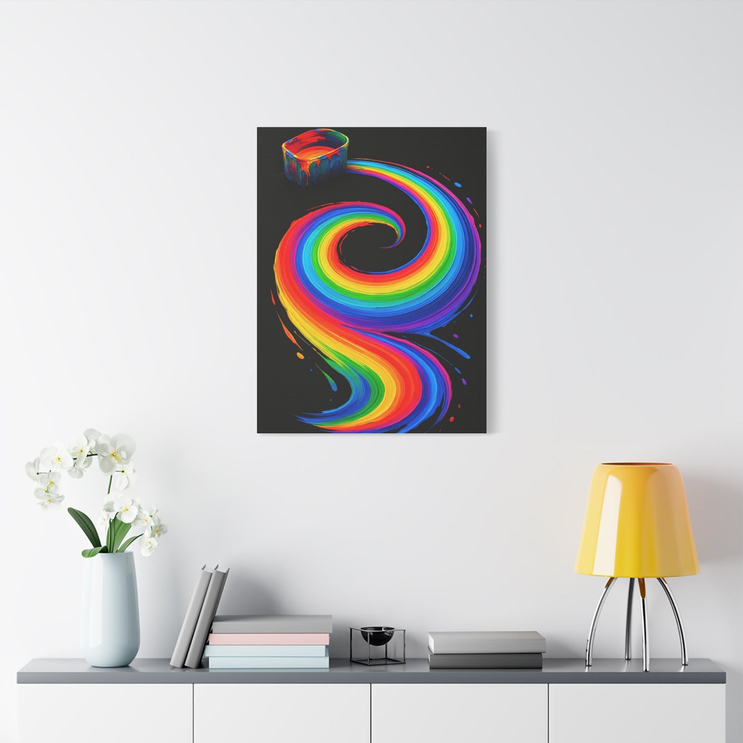 Vibrant Rainbow Canvas Wall Art - Melt Design