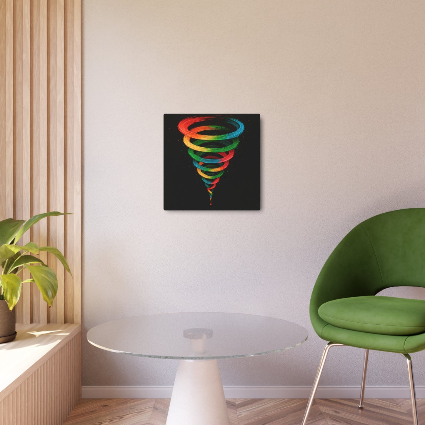 Vibrant Tornado Metal Art - Cyclone Design