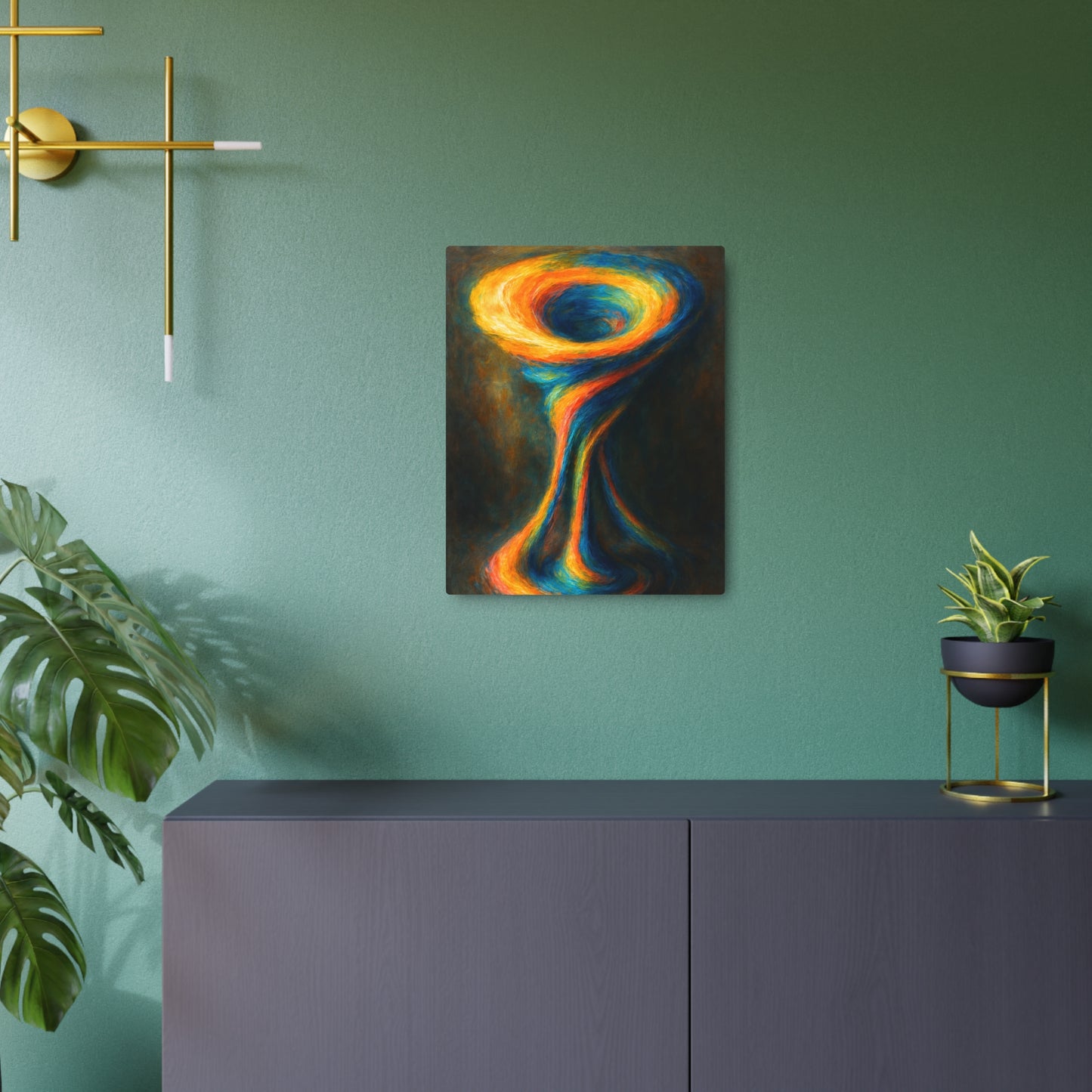 Colorful Wall Decor Metal Art - Cyclone Design