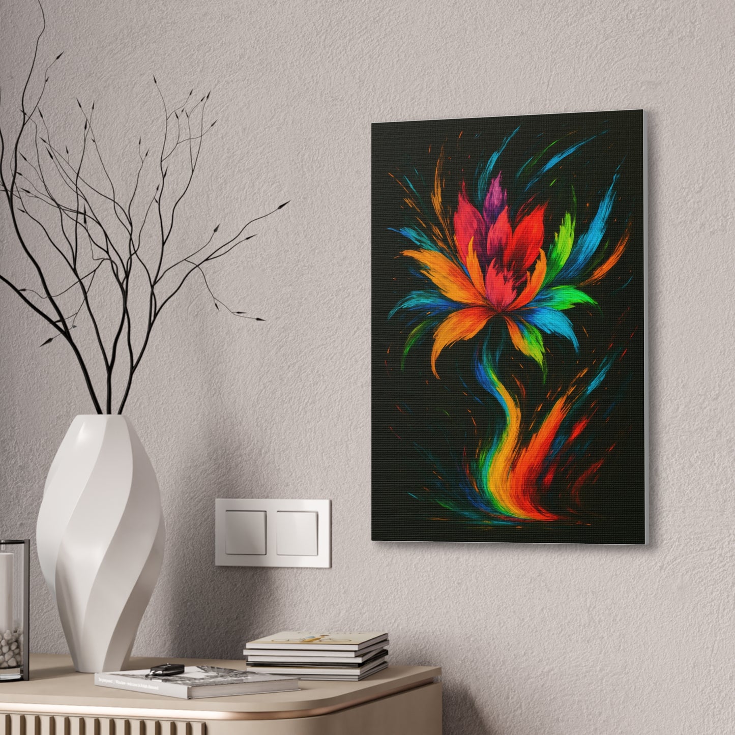 Vibrant Floral Canvas Art - Melt Design