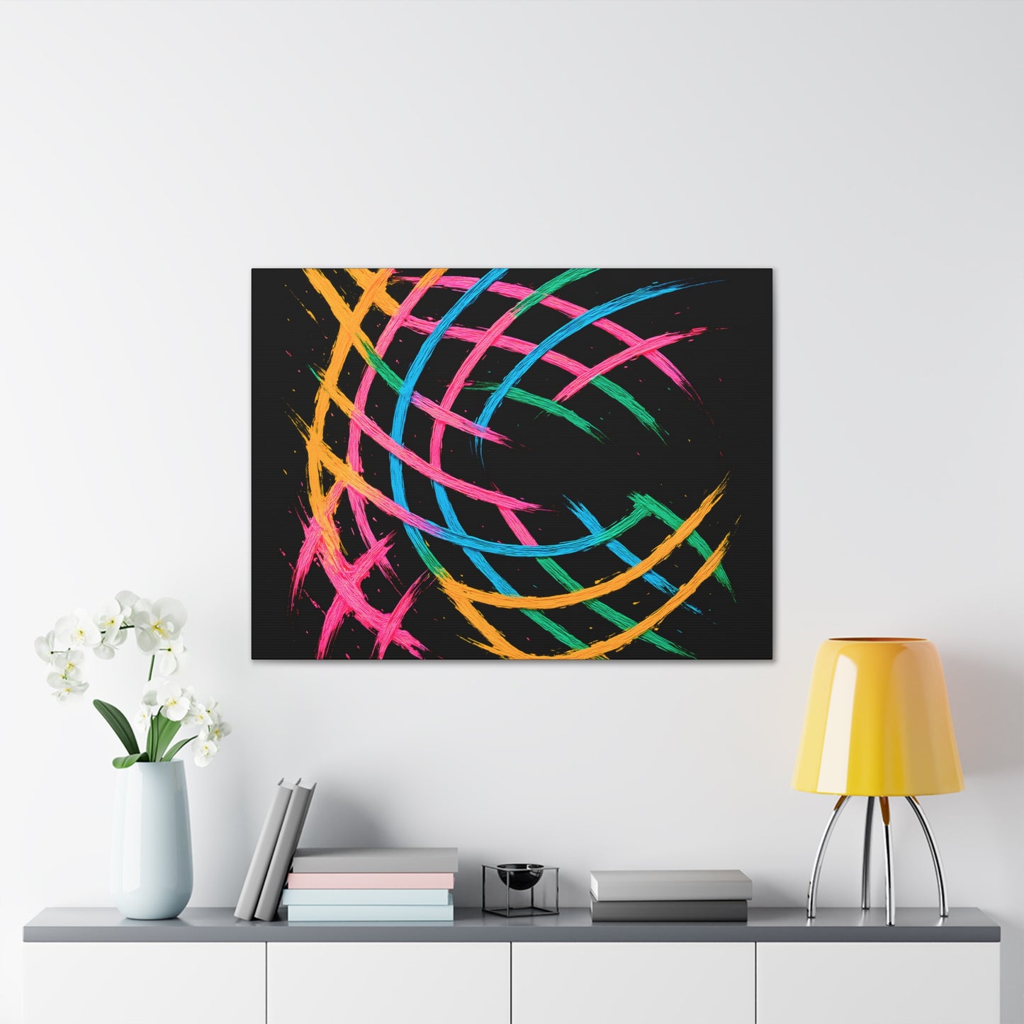 Vibrant Art Canvas Print - Weave Design