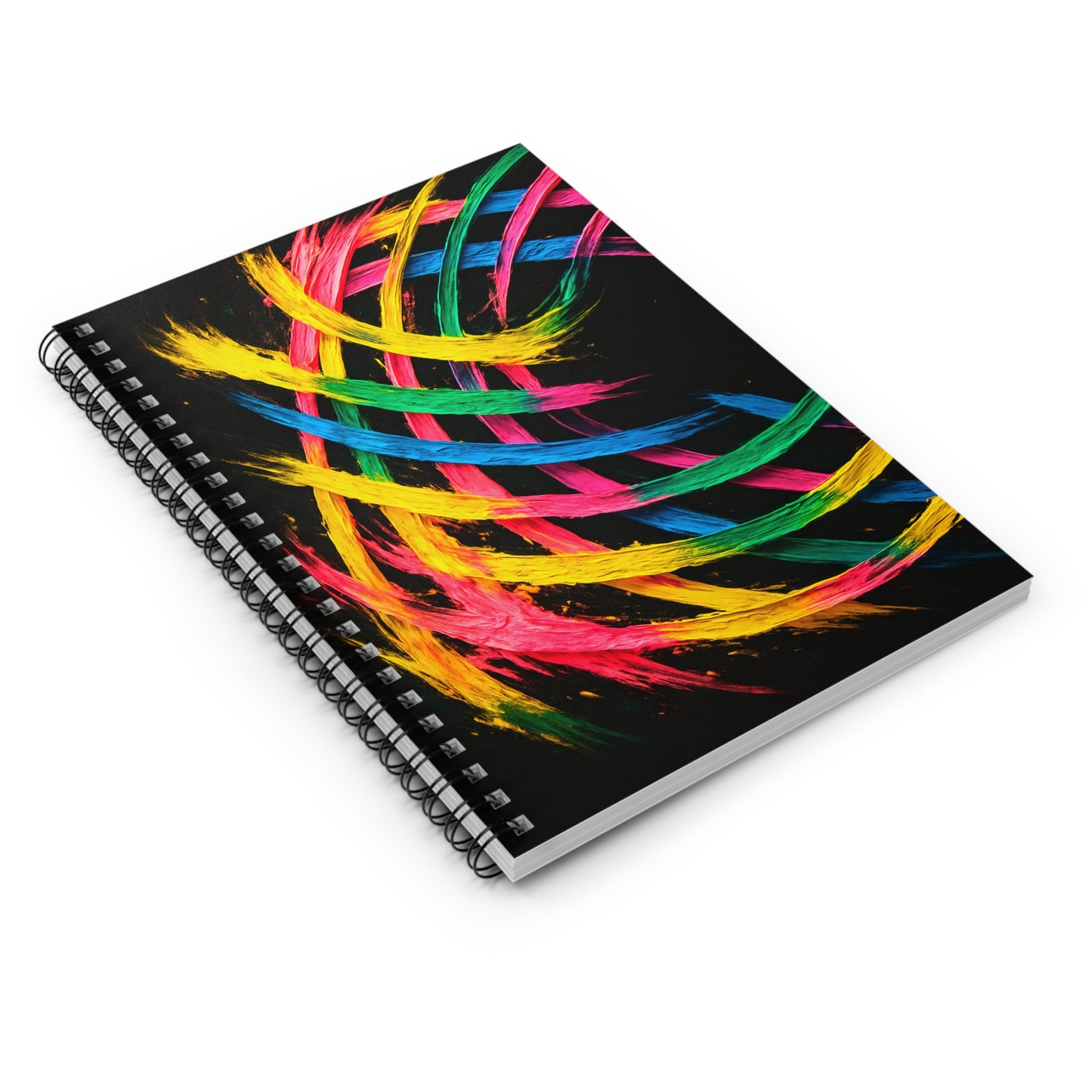 Vibrant Weave Design Spiral Notebook