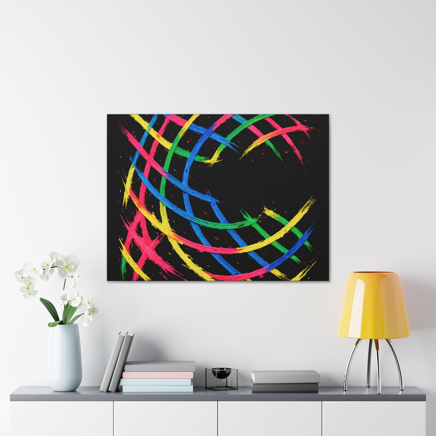 Modern Wall Art Canvas Print - Weave Design
