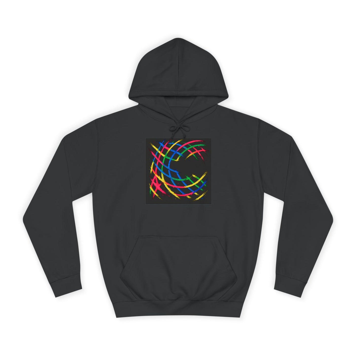 Vibrant Abstract Hooded Sweatshirt - Weave Design