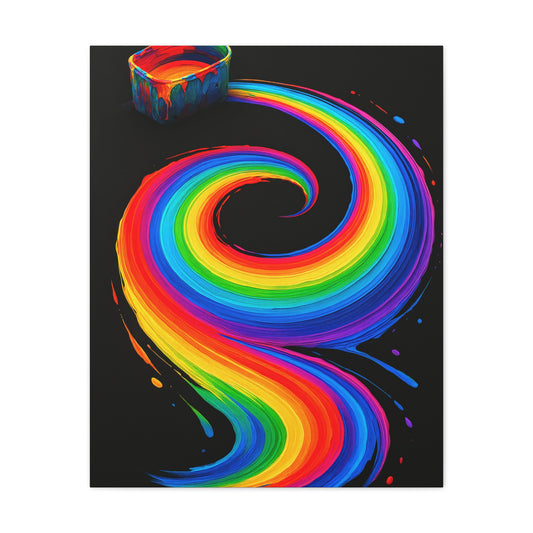Vibrant Rainbow Canvas Wall Art - Melt Design