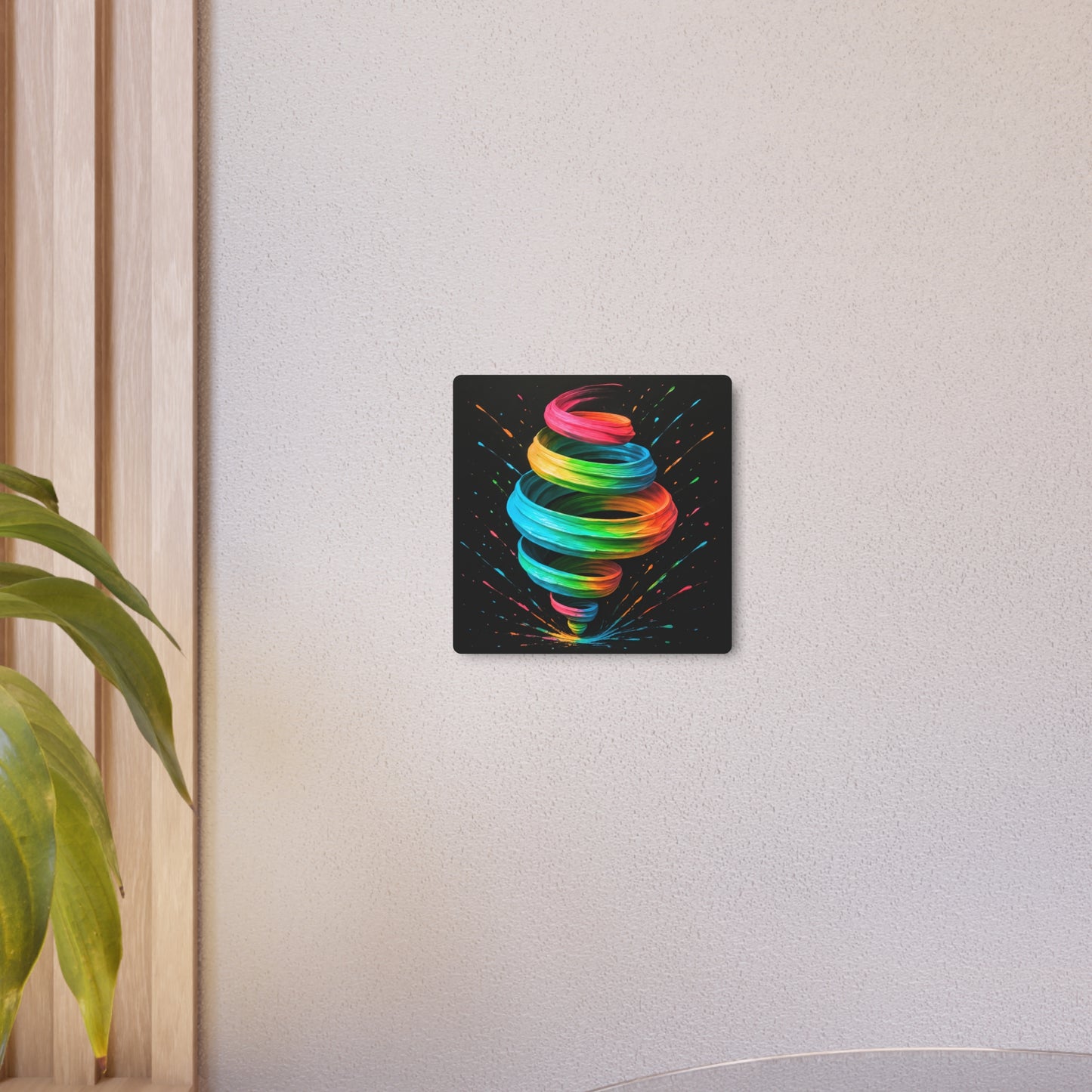 Modern Colorful Abstract Metal Wall Art - Cyclone Design