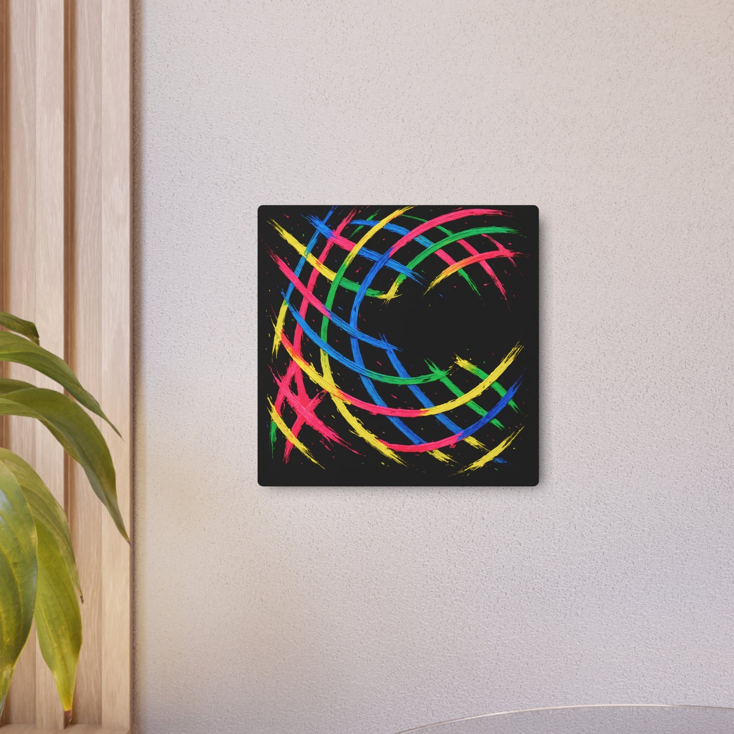 Vibrant Abstract Metal WallArt - Weave Design