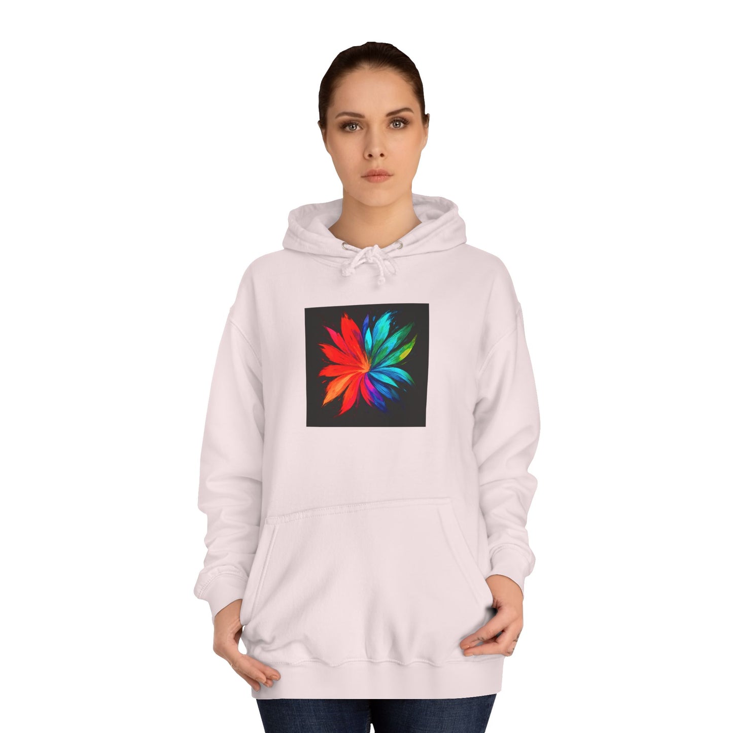Colorful Bloom Unisex College Hoodie - Melt Design