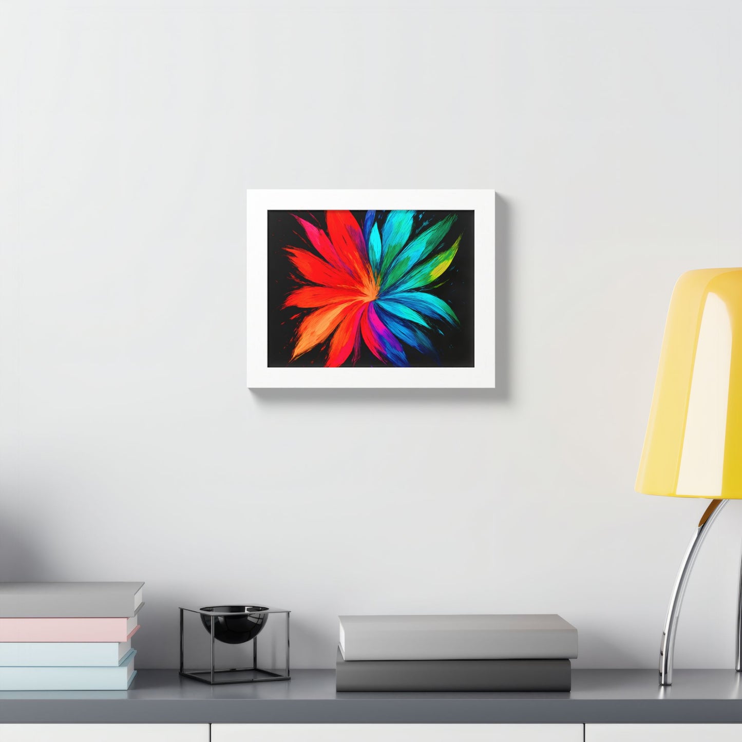 Vibrant Floral Wooden Framed Art - Melt Design