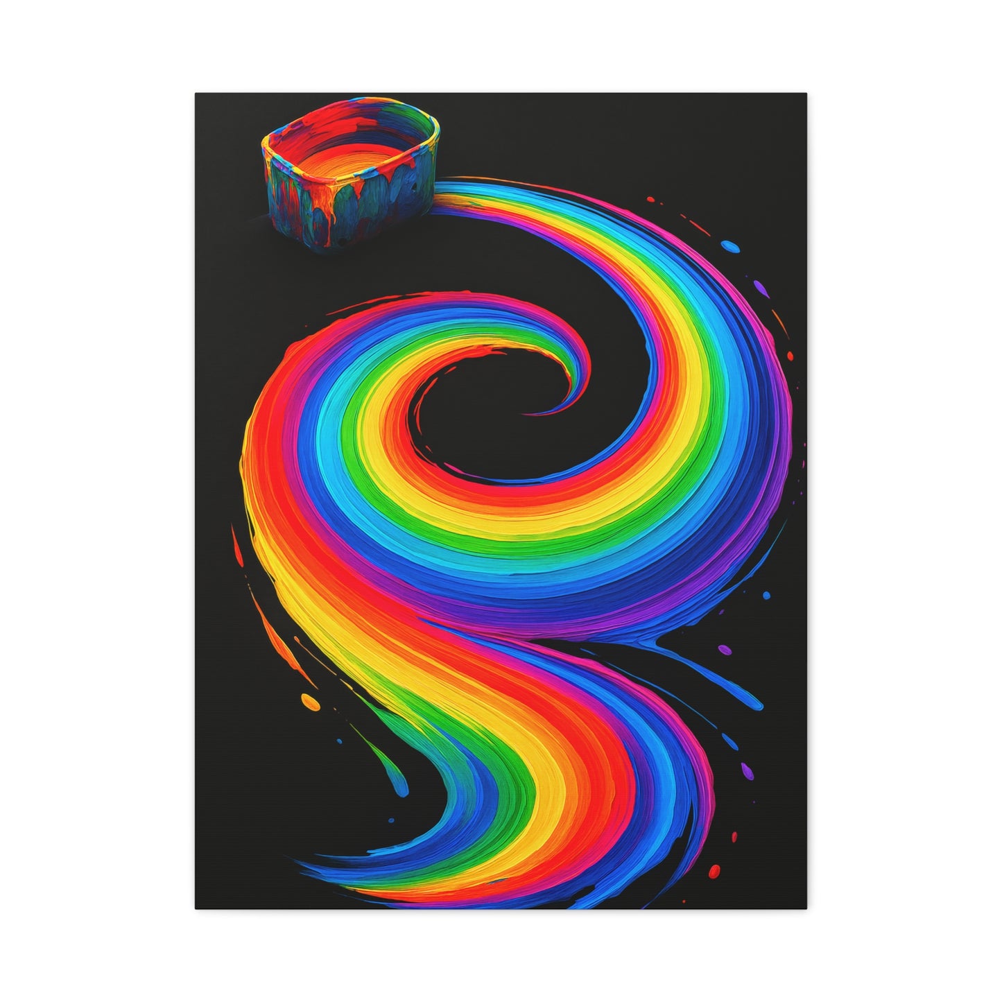 Vibrant Rainbow Canvas Wall Art - Melt Design