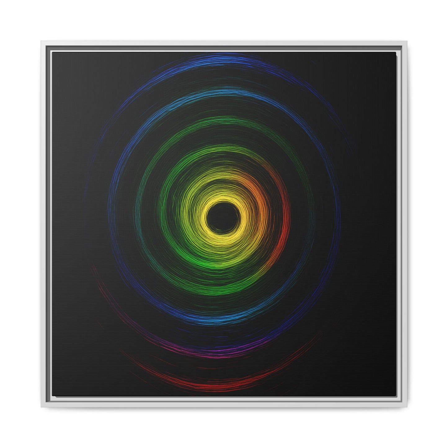 Framed Colorful Ripple Art Print - Cyclone Design