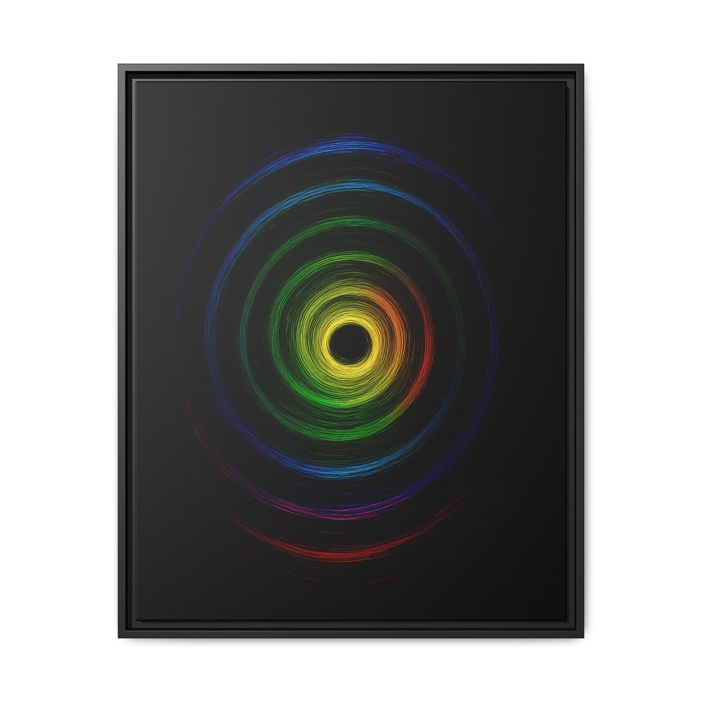 Framed Colorful Ripple Art Print - Cyclone Design