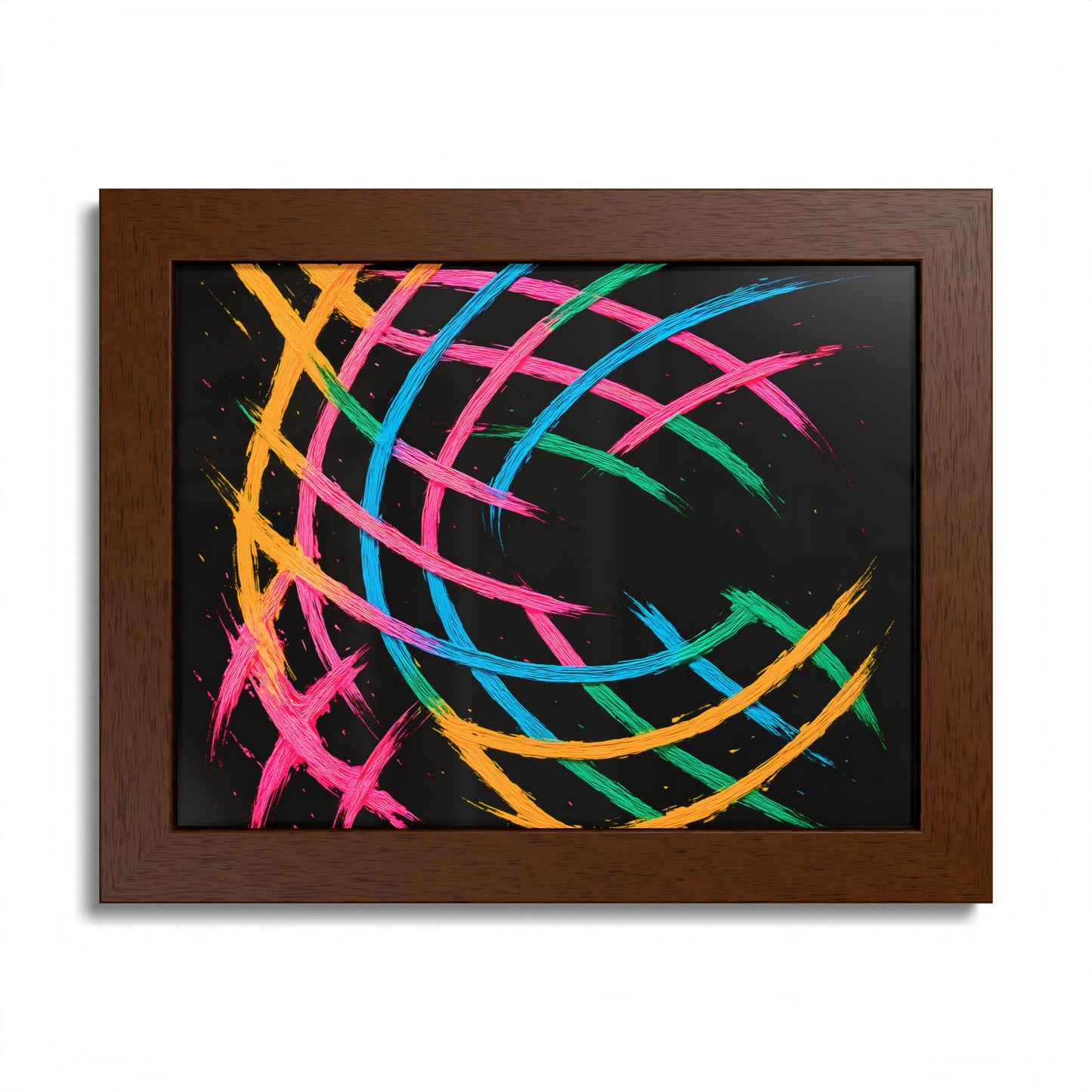 Colorful Abstract Framed Wall Art - Weave Design