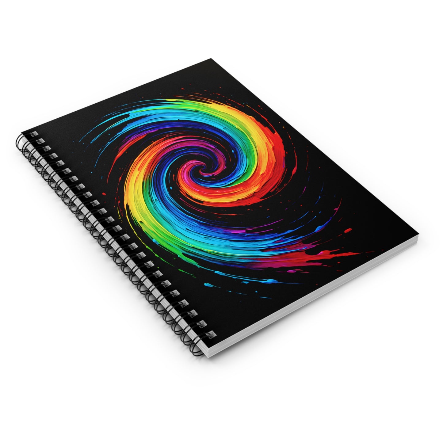 Colorful Spiral Notebook - Cyclone Design