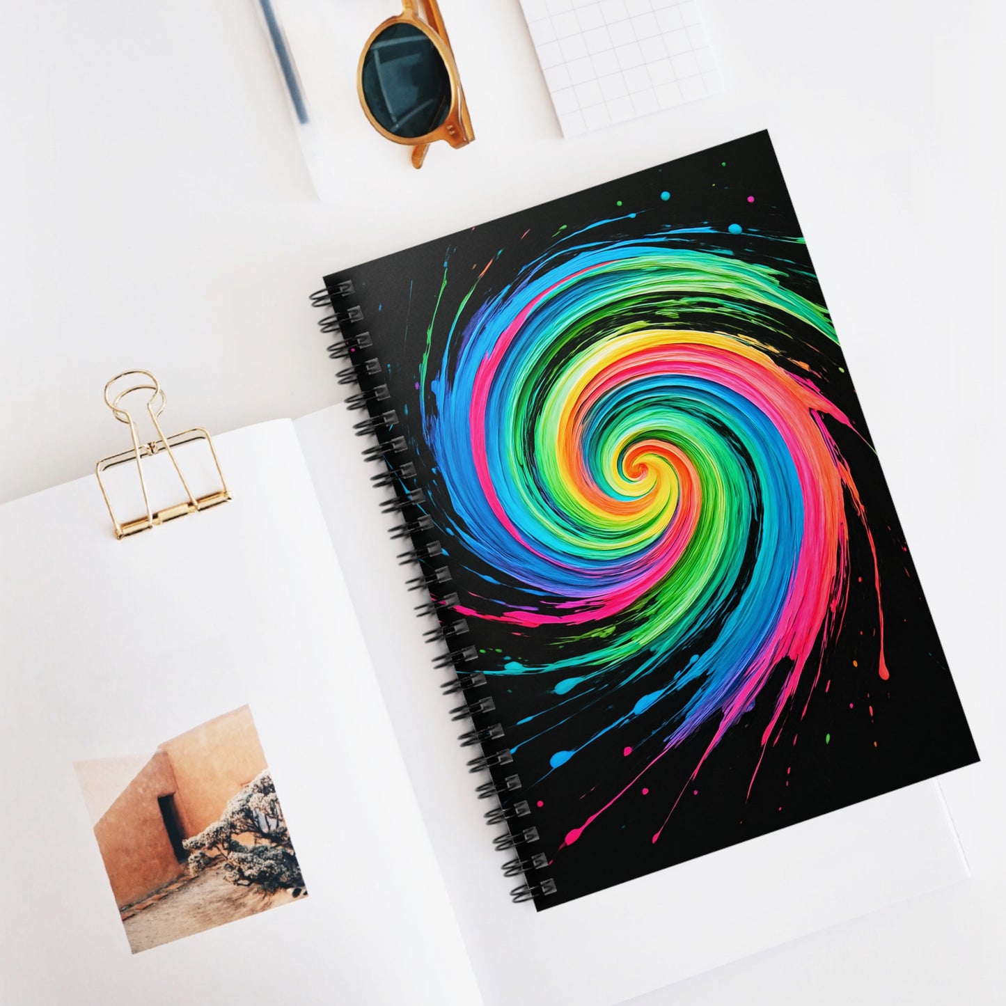 Colorful Spiral Notebook - Melt Design