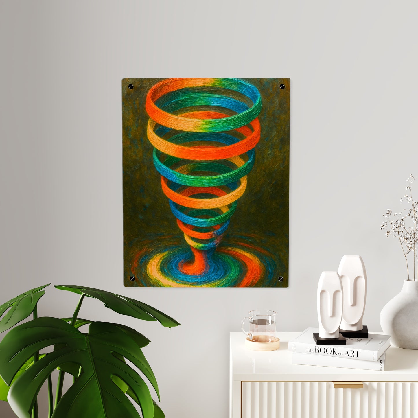 Colorful Swirl Acrylic Wall Art - Cyclone Design