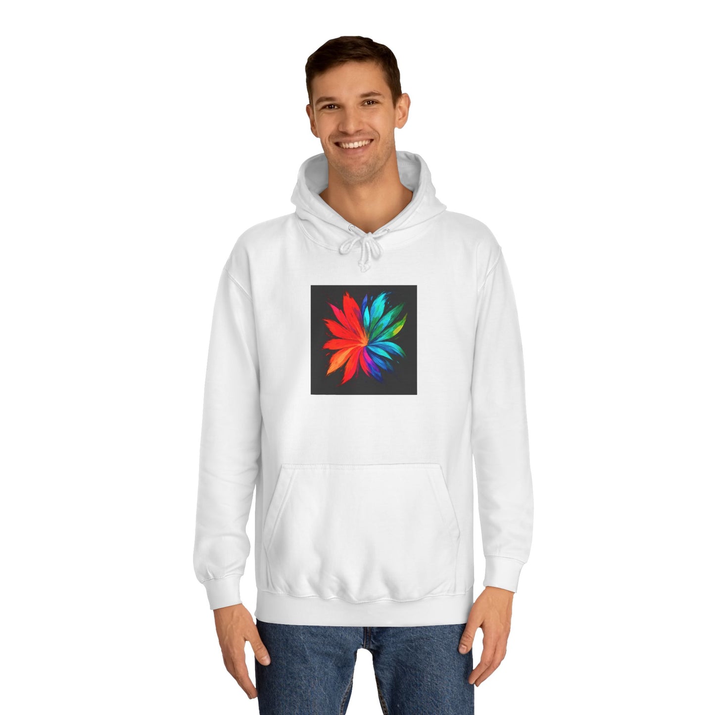 Colorful Bloom Unisex College Hoodie - Melt Design