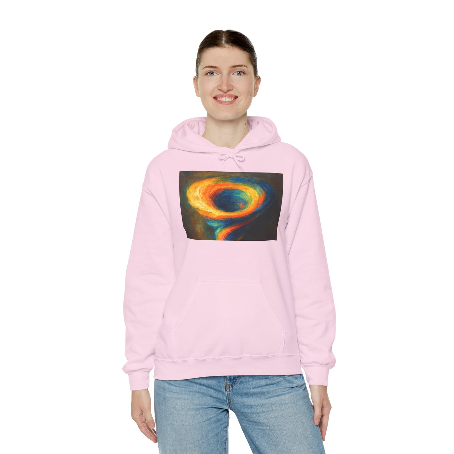 Colorful Whirlwind Unisex Hoodie - Cyclone Design
