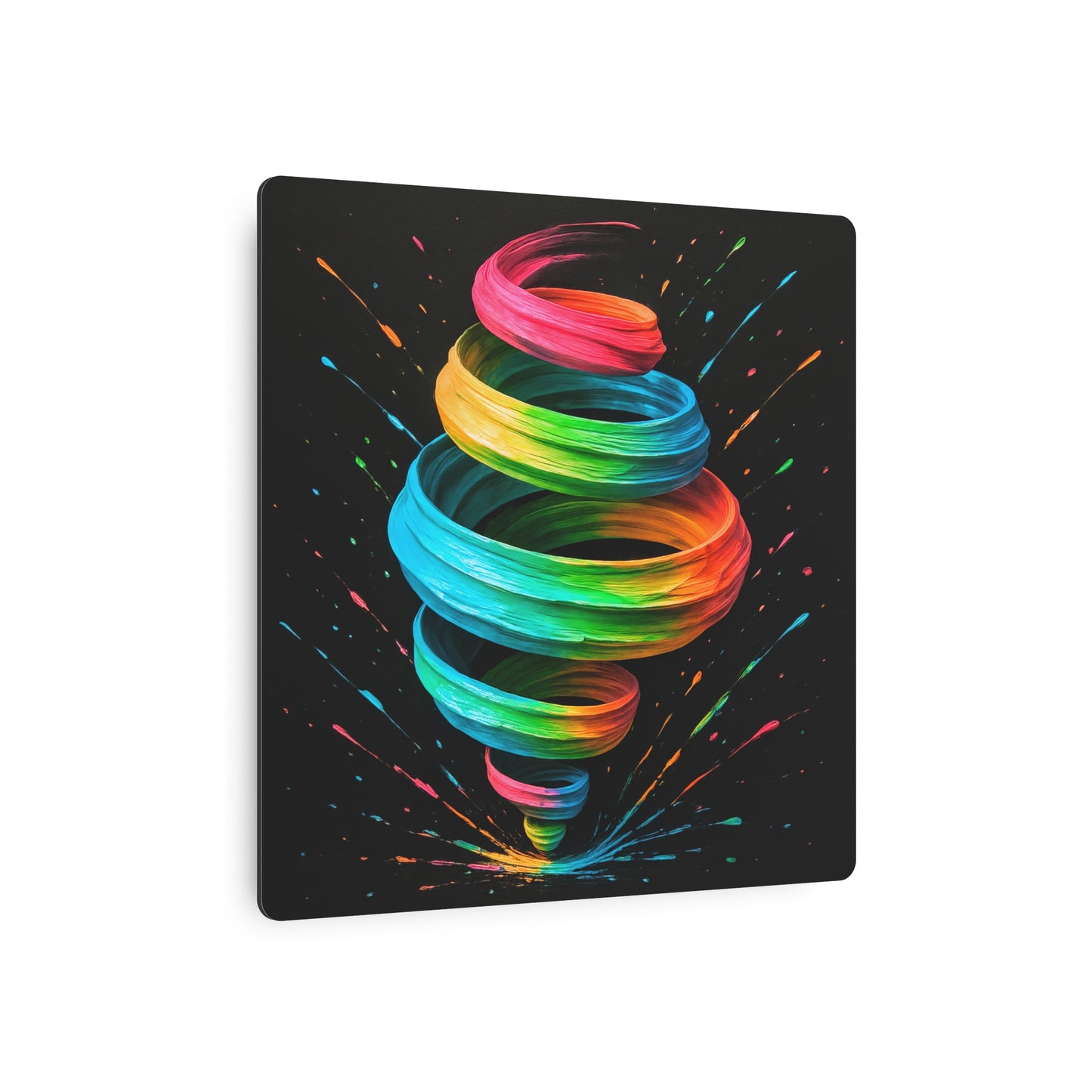 Modern Colorful Abstract Metal Wall Art - Cyclone Design