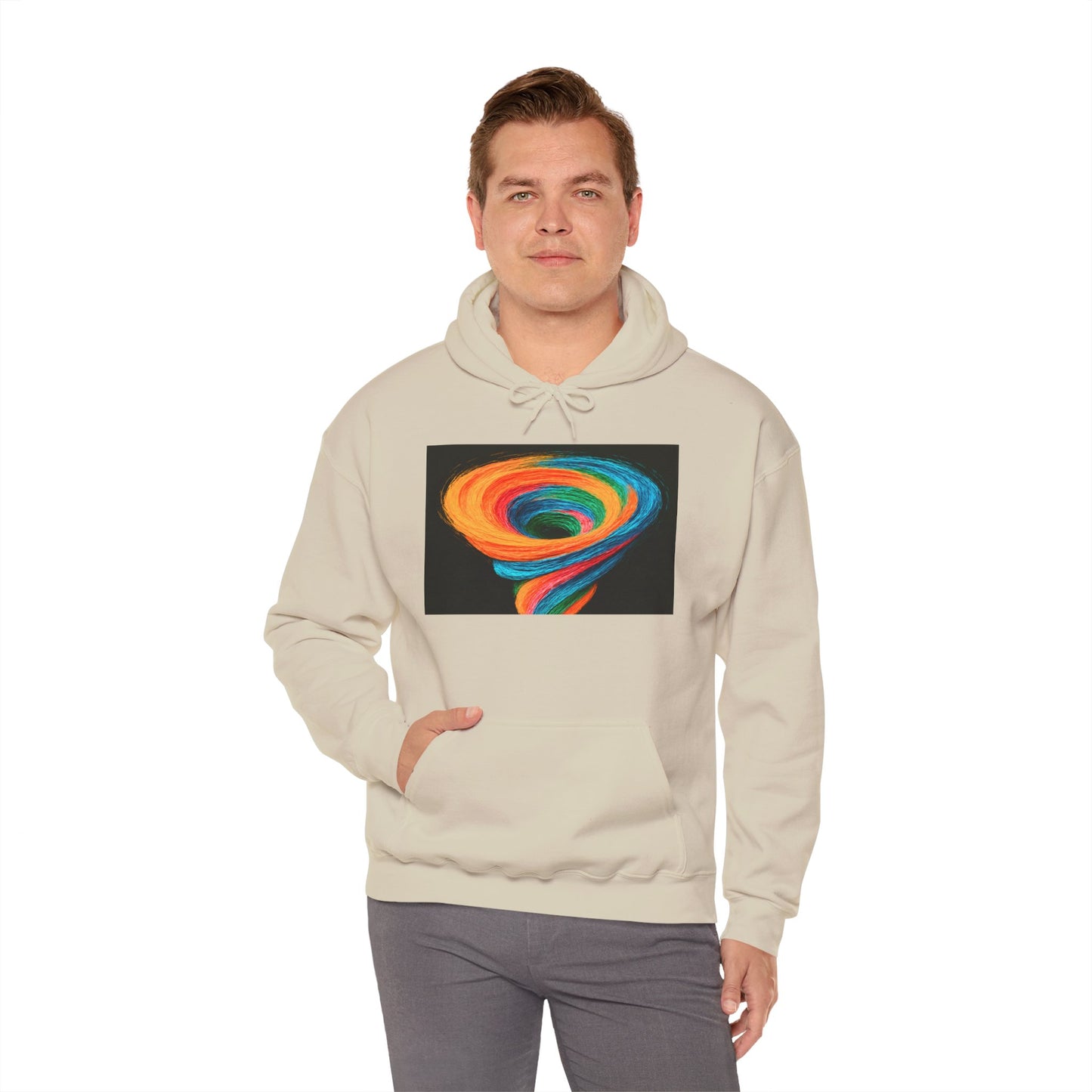 Colorful Tornado Unisex Hoodie - Cyclone Design