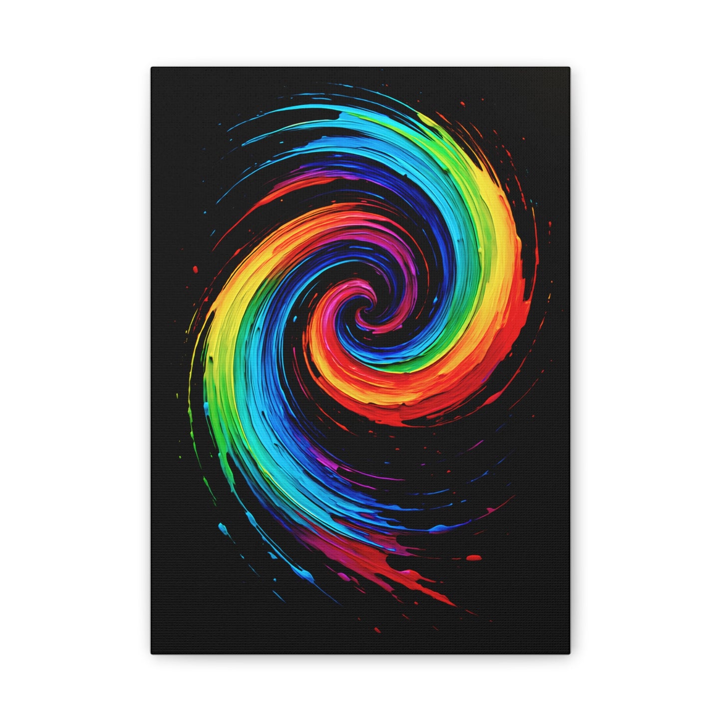 Colorful Swirl Canvas Art - Cyclone Design