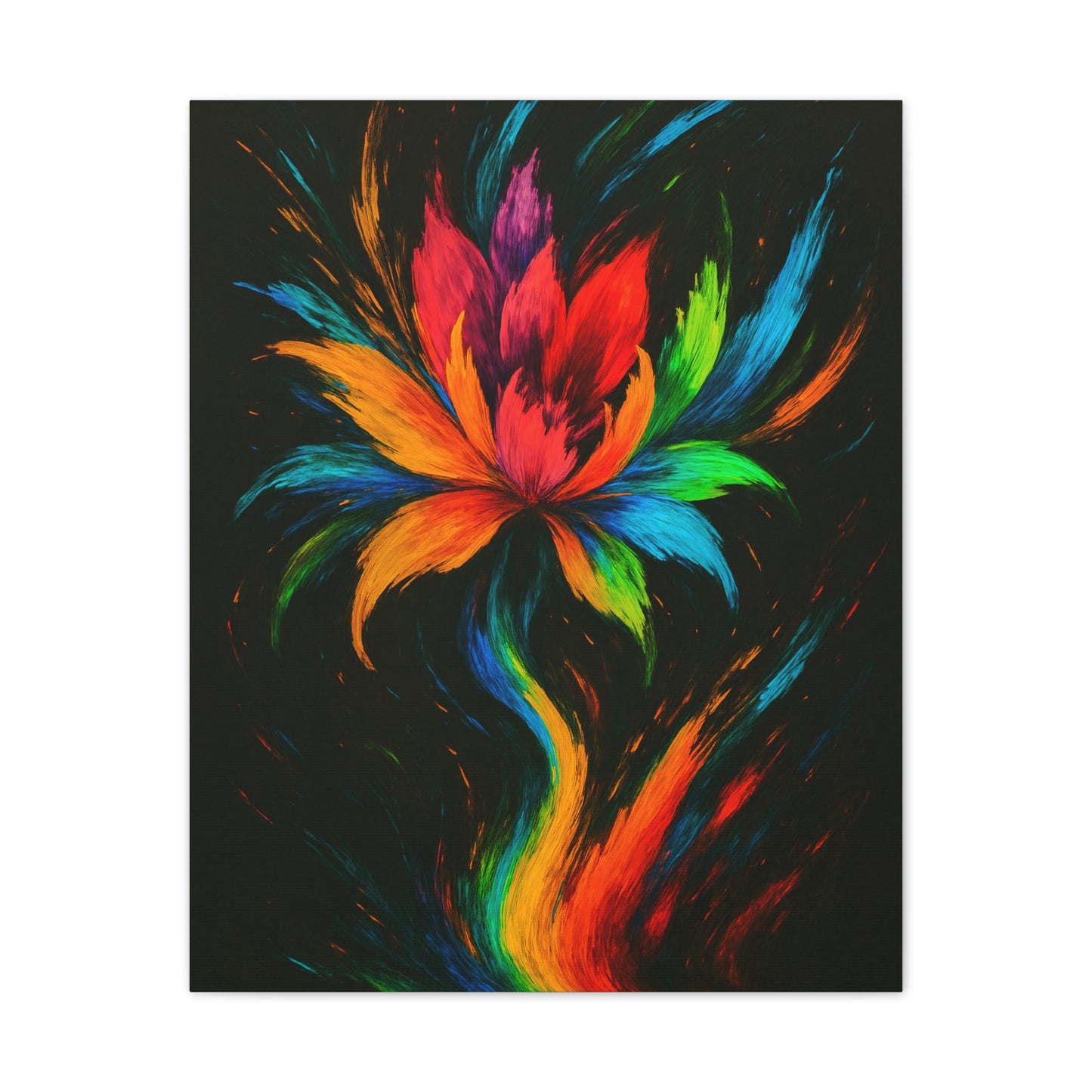 Vibrant Floral Canvas Art - Melt Design