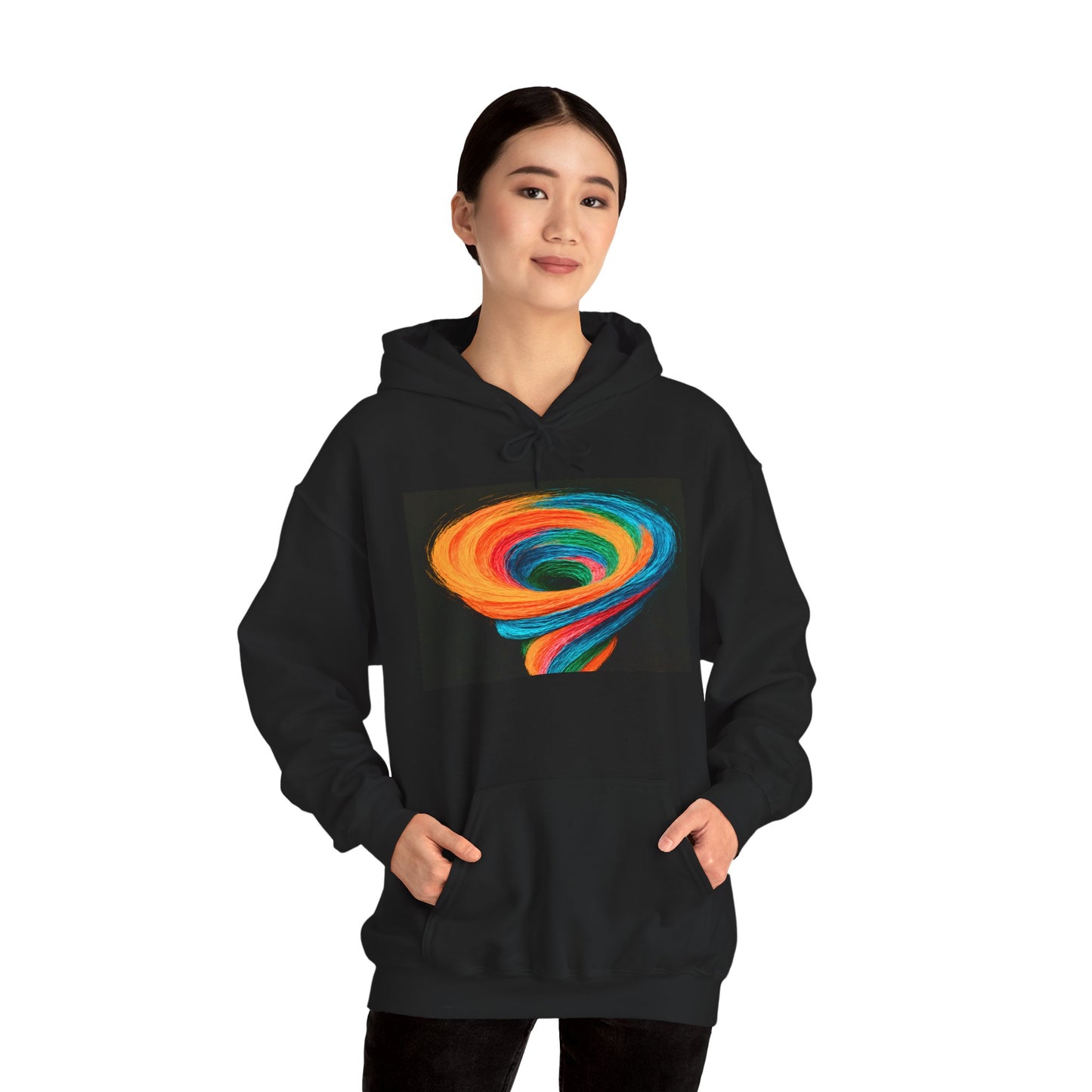 Colorful Tornado Unisex Hoodie - Cyclone Design